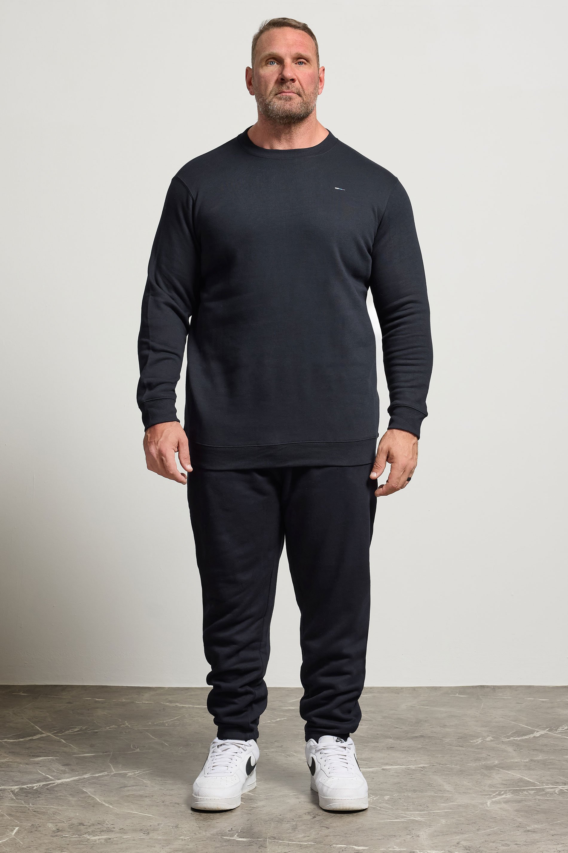 BadRhino Big & Tall Navy Blue Crew Neck Sweatshirt | BadRhino 2