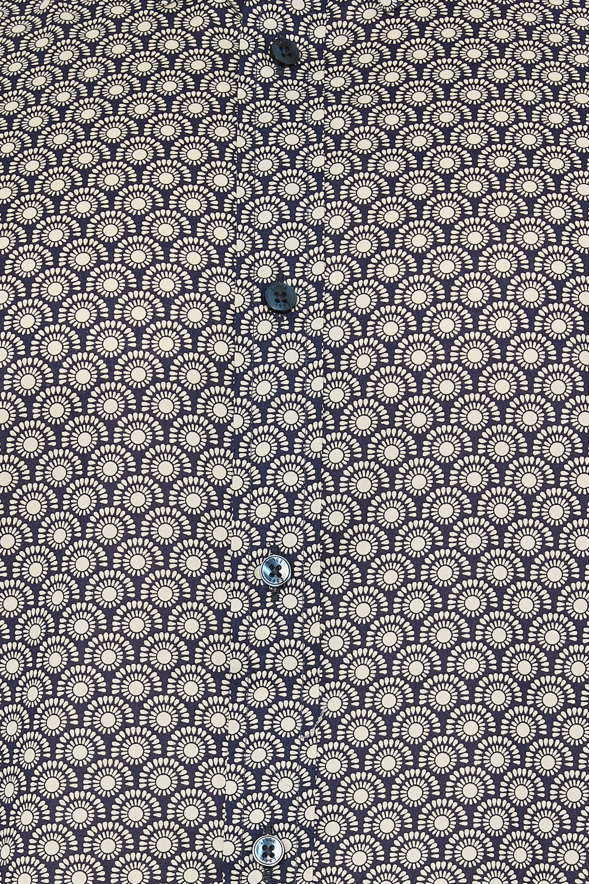 BEN SHERMAN Big & Tall Black Geometric Print Short Sleeve Shirt | BadRhino 2
