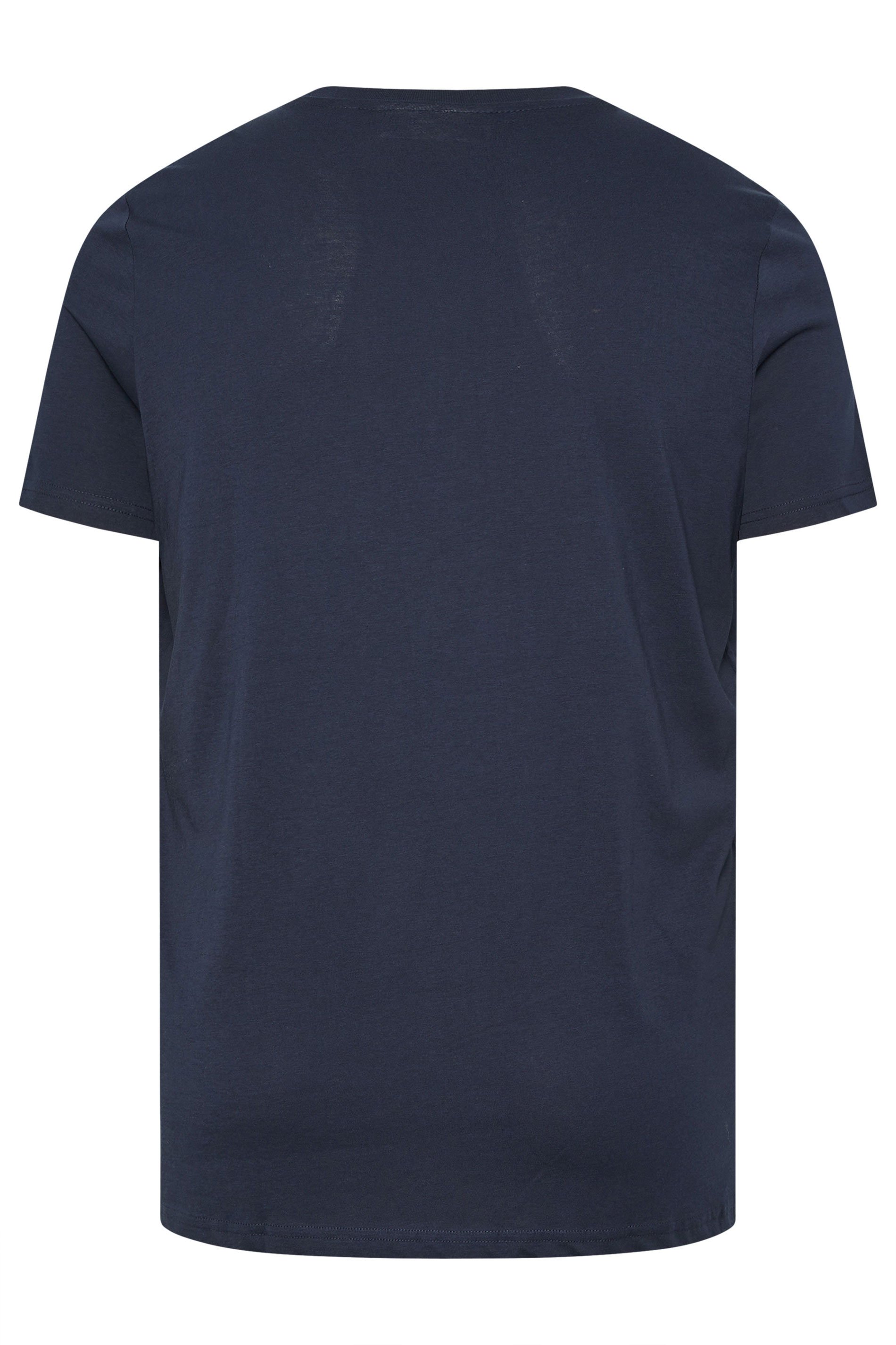 BEN SHERMAN Big & Tall Navy Blue Signature Target Printed T-Shirt | BadRhino 5