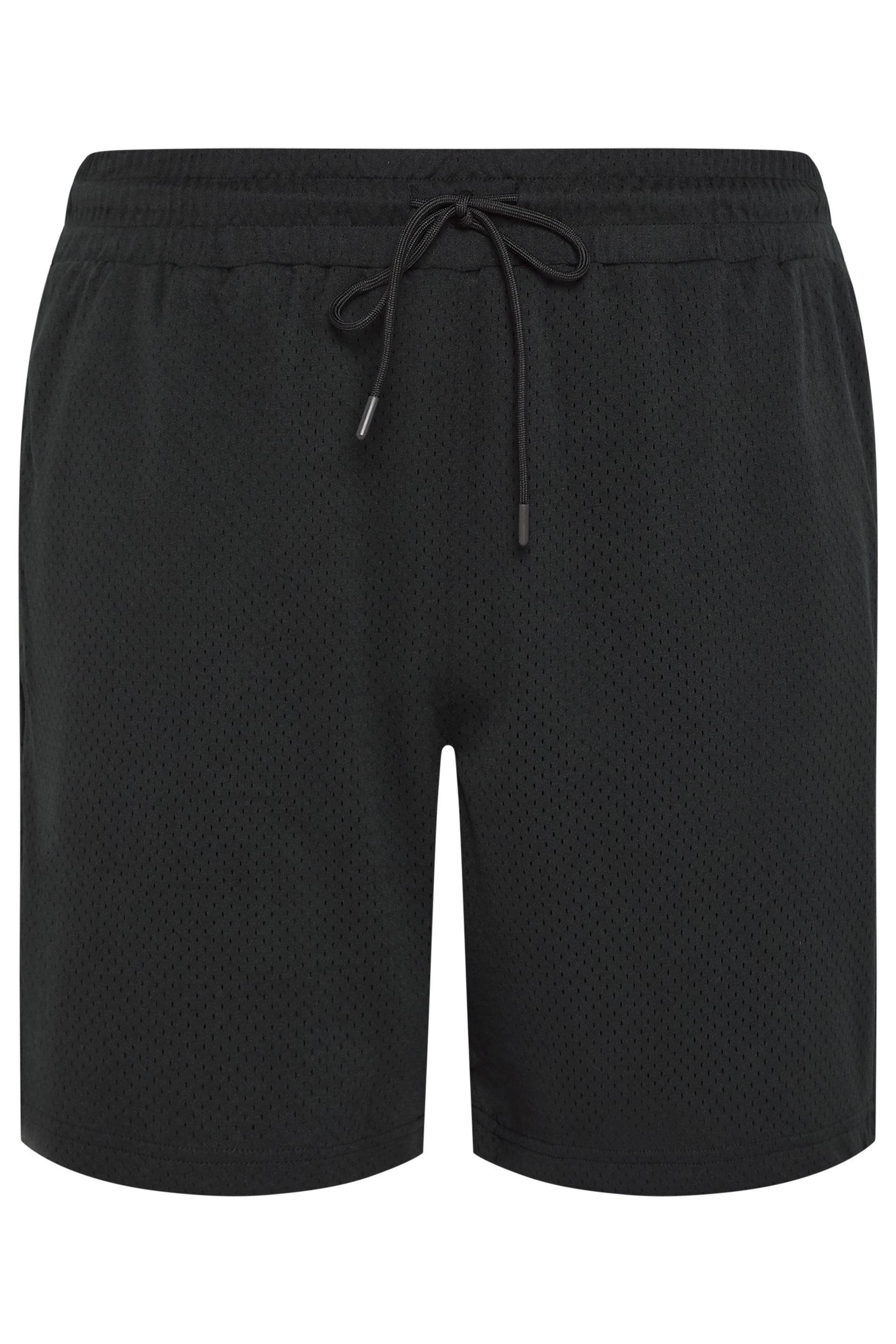 BadRhino Big & Tall Black Lightweight Plain Mesh Shorts | BadRhino 5