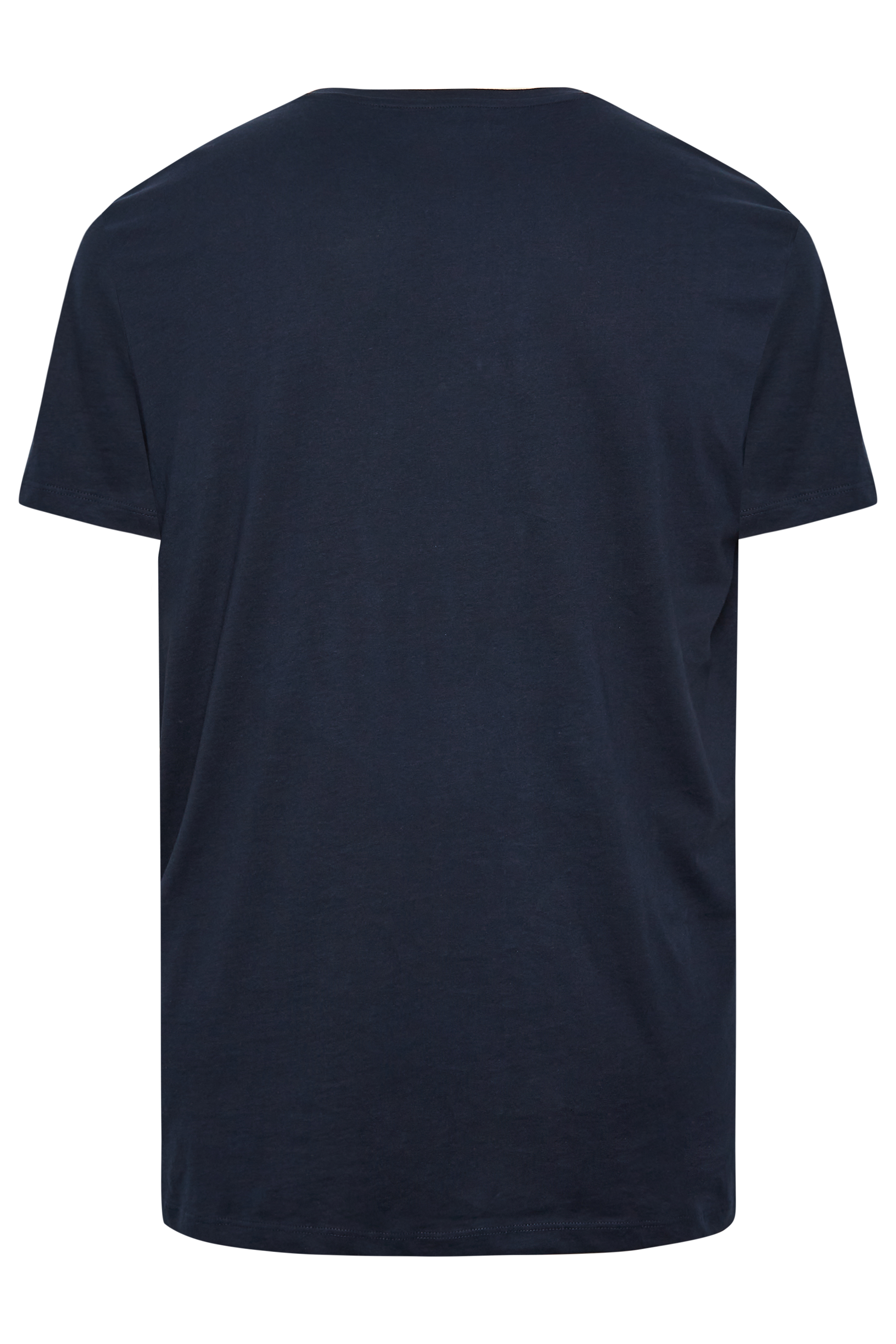 JACK & JONES Big & Tall 5 PACK Black & Blue Logo Printed T-Shirts ...
