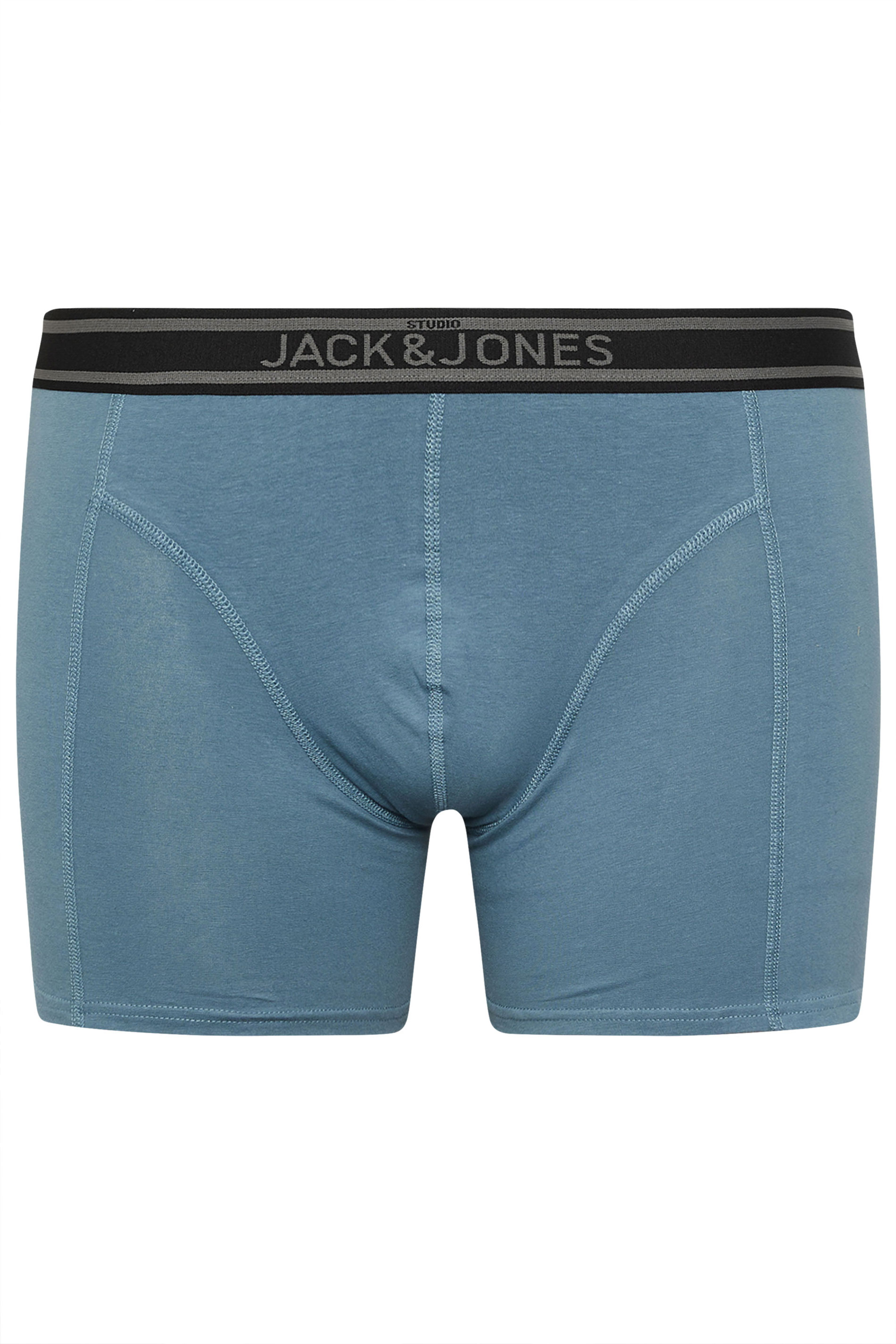 JACK & JONES Big & Tall 5 PACK Blue & Black Boxers | BadRhino 9