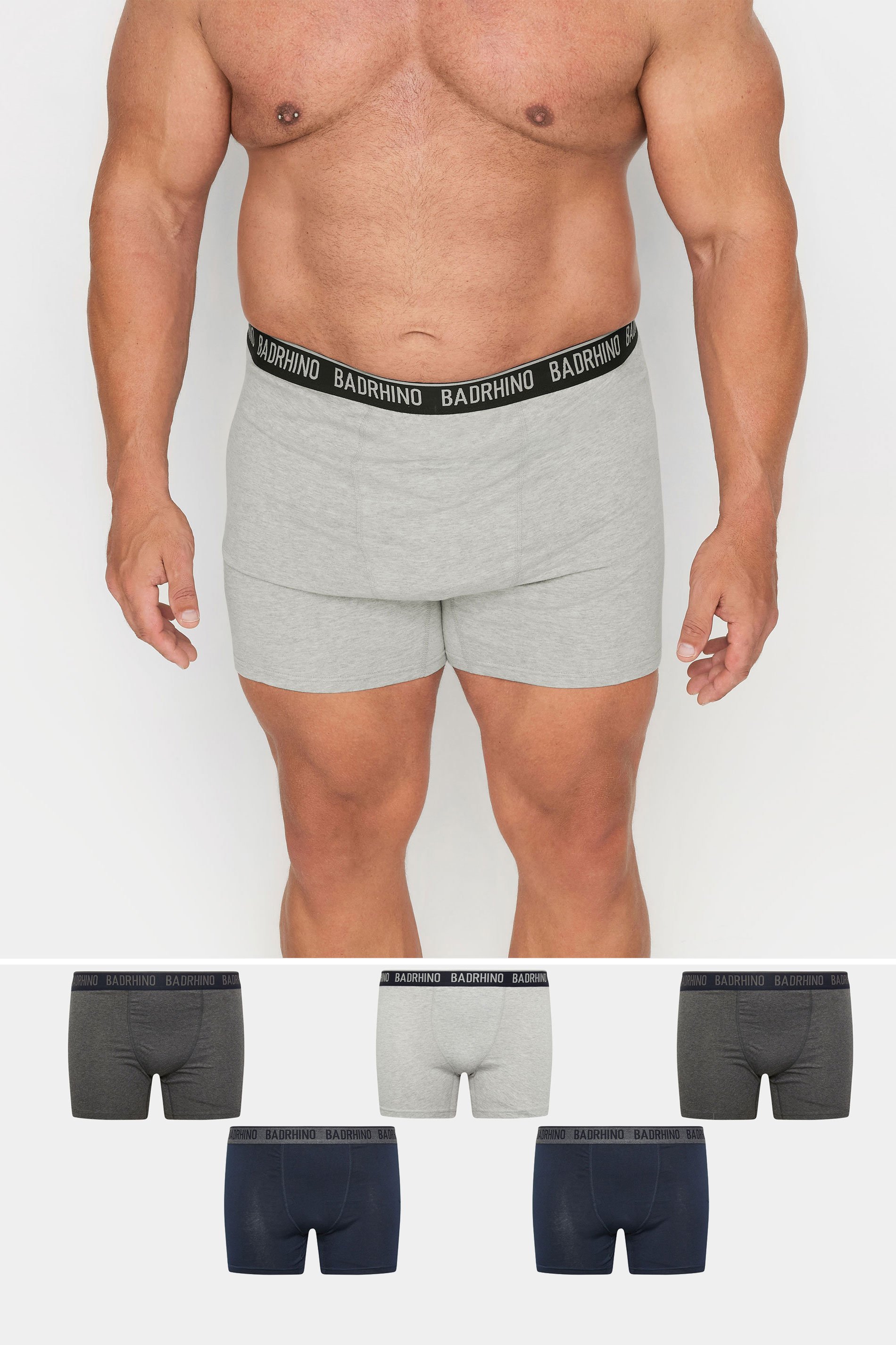BadRhino Big & Tall 5 PACK Black Boxers | BadRhino 1