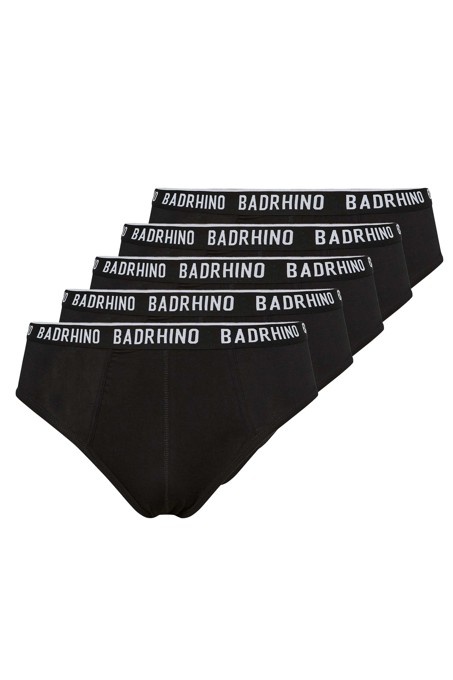 BadRhino Big & Tall 5 PACK Black Briefs | BadRhino