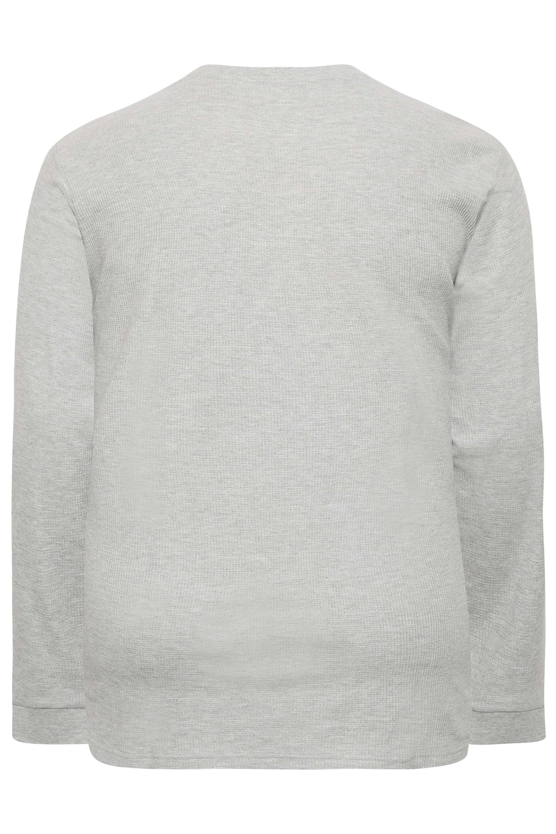 BadRhino Big & Tall Grey Waffle Lounge T-Shirt | BadRhino 5