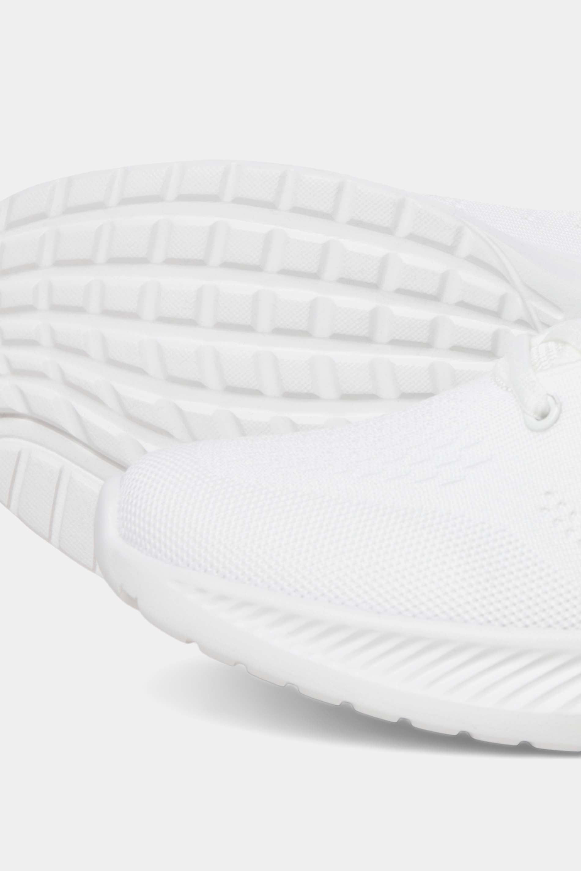 JACK & JONES White Knit Trainers | BadRhino 4