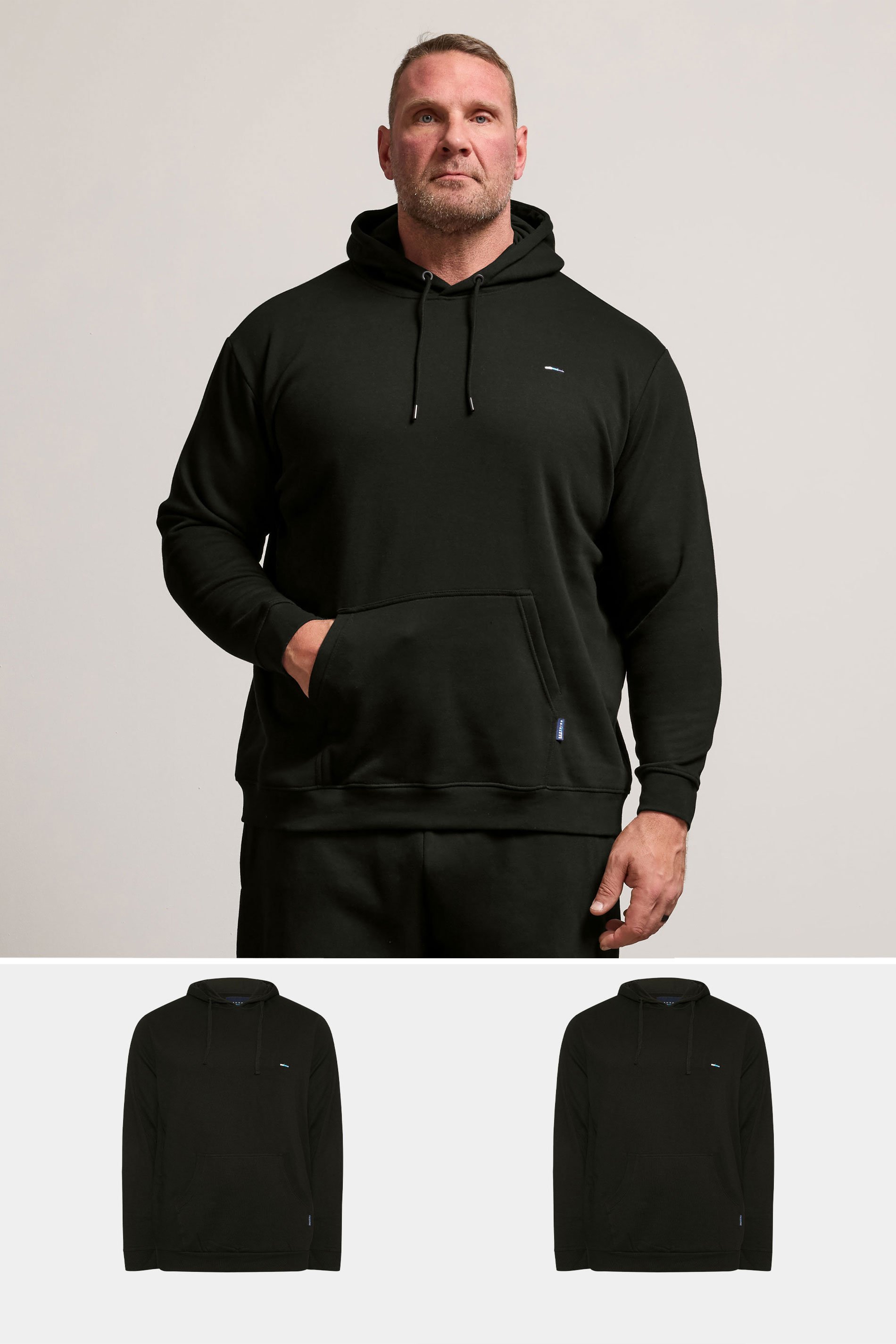 BadRhino Big & Tall 2 PACK Black Core Hoodies | BadRhino 1
