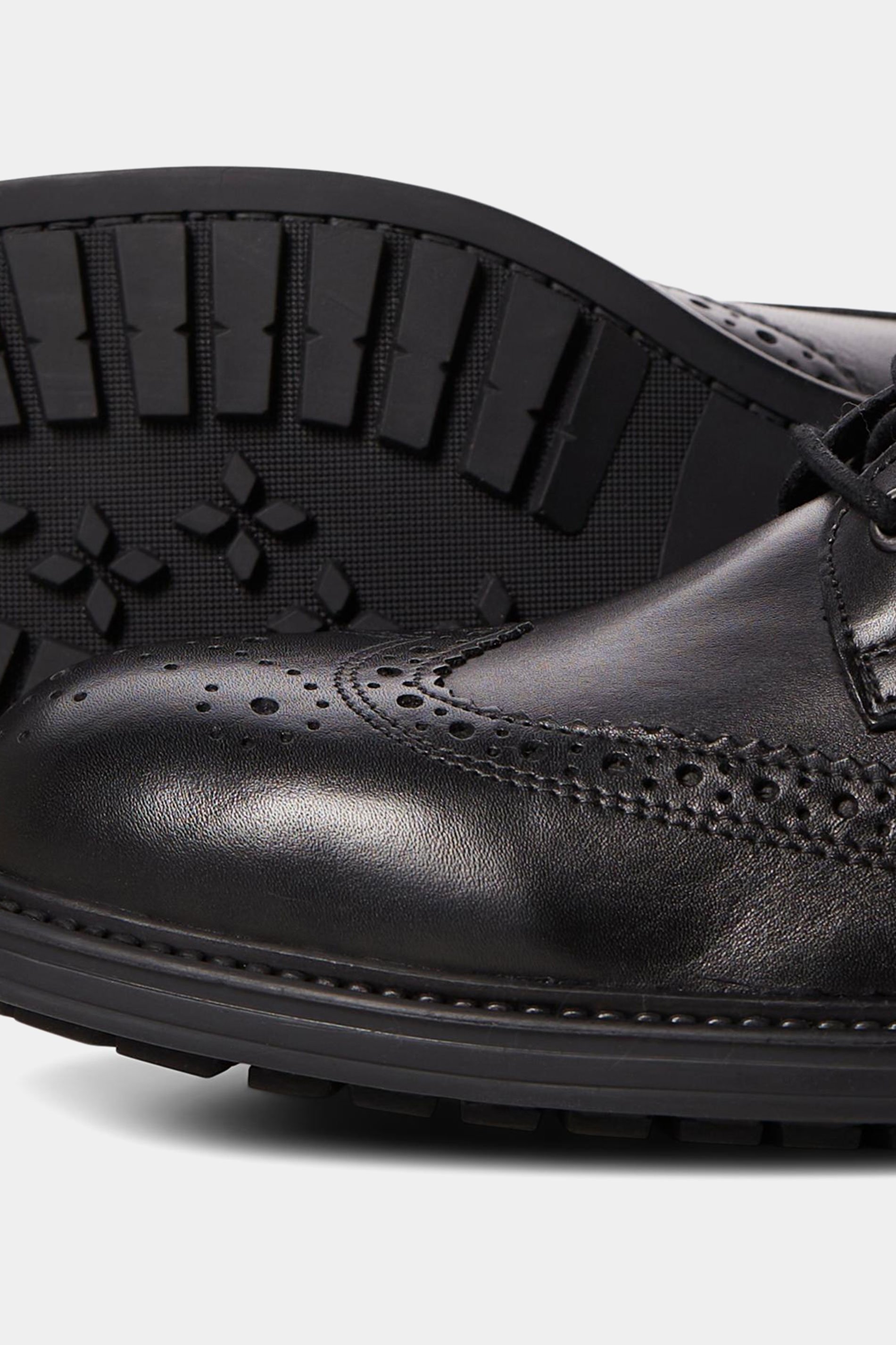 JACK & JONES Black Brogue Boot | BadRhino 6