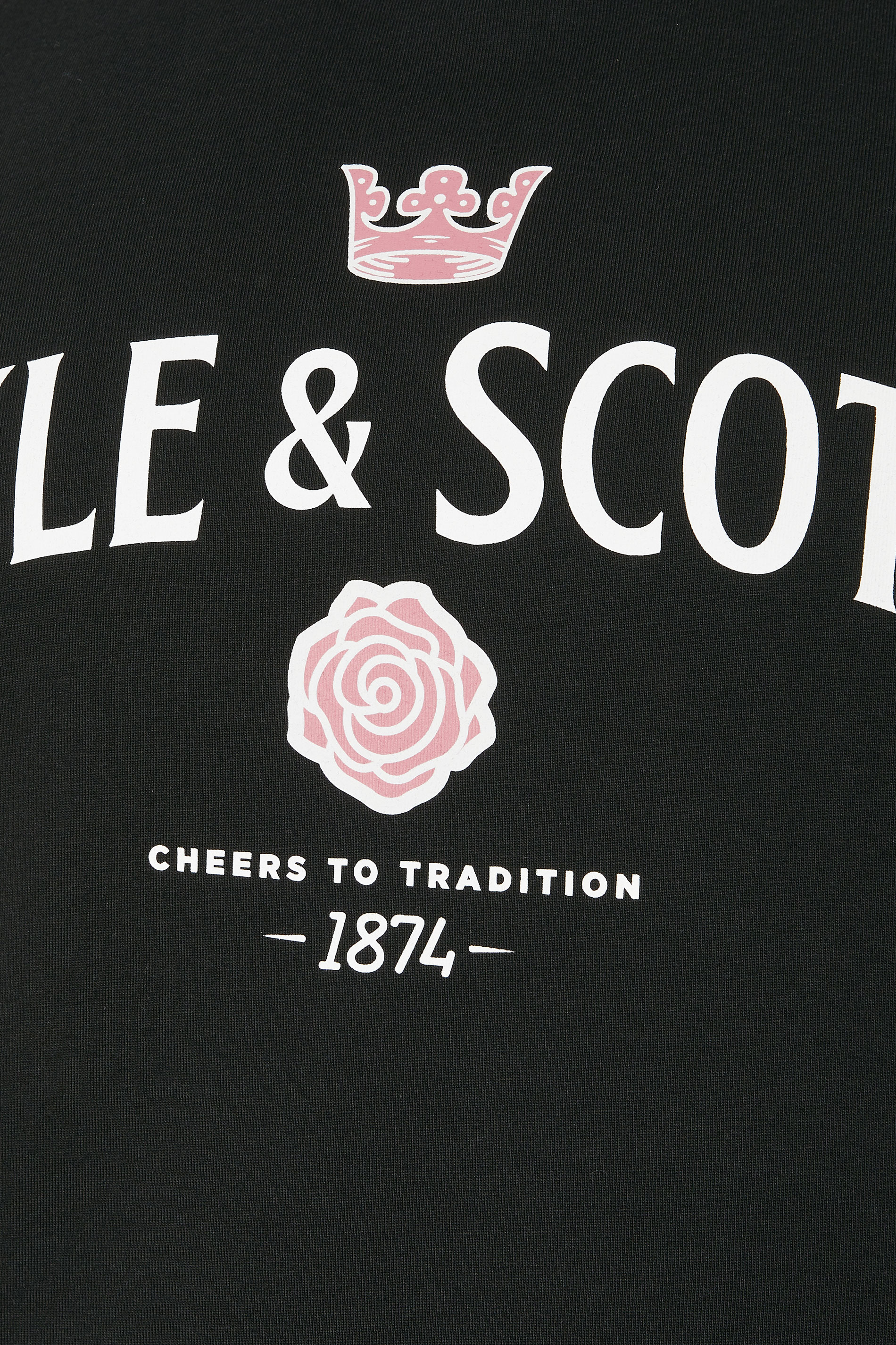 LYLE & SCOTT Big & Tall Black Cheers To Tradition Graphic T-Shirt | BadRhino 3