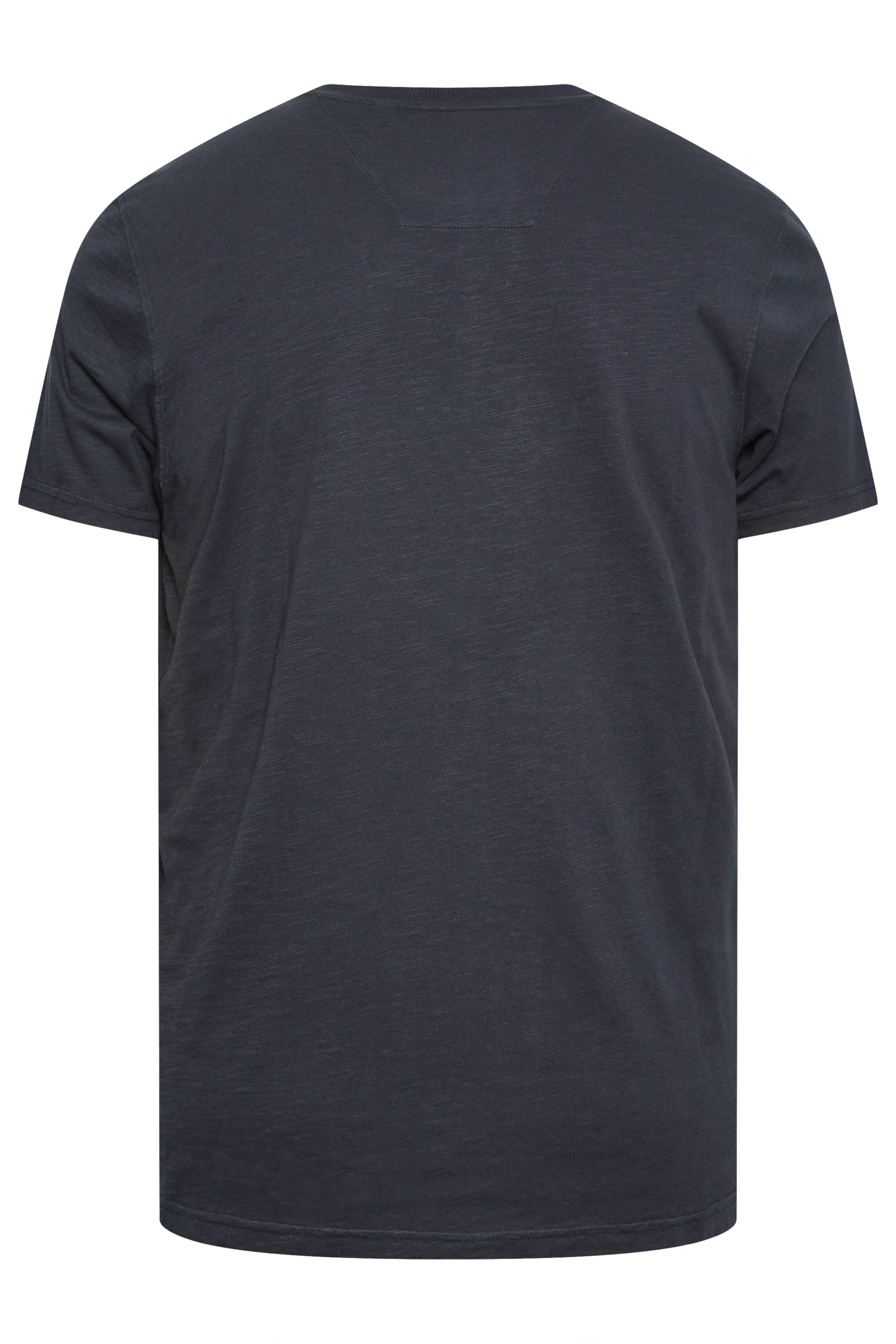 BadRhino Big & Tall Navy Blue Slub T-Shirt | BadRhino 4