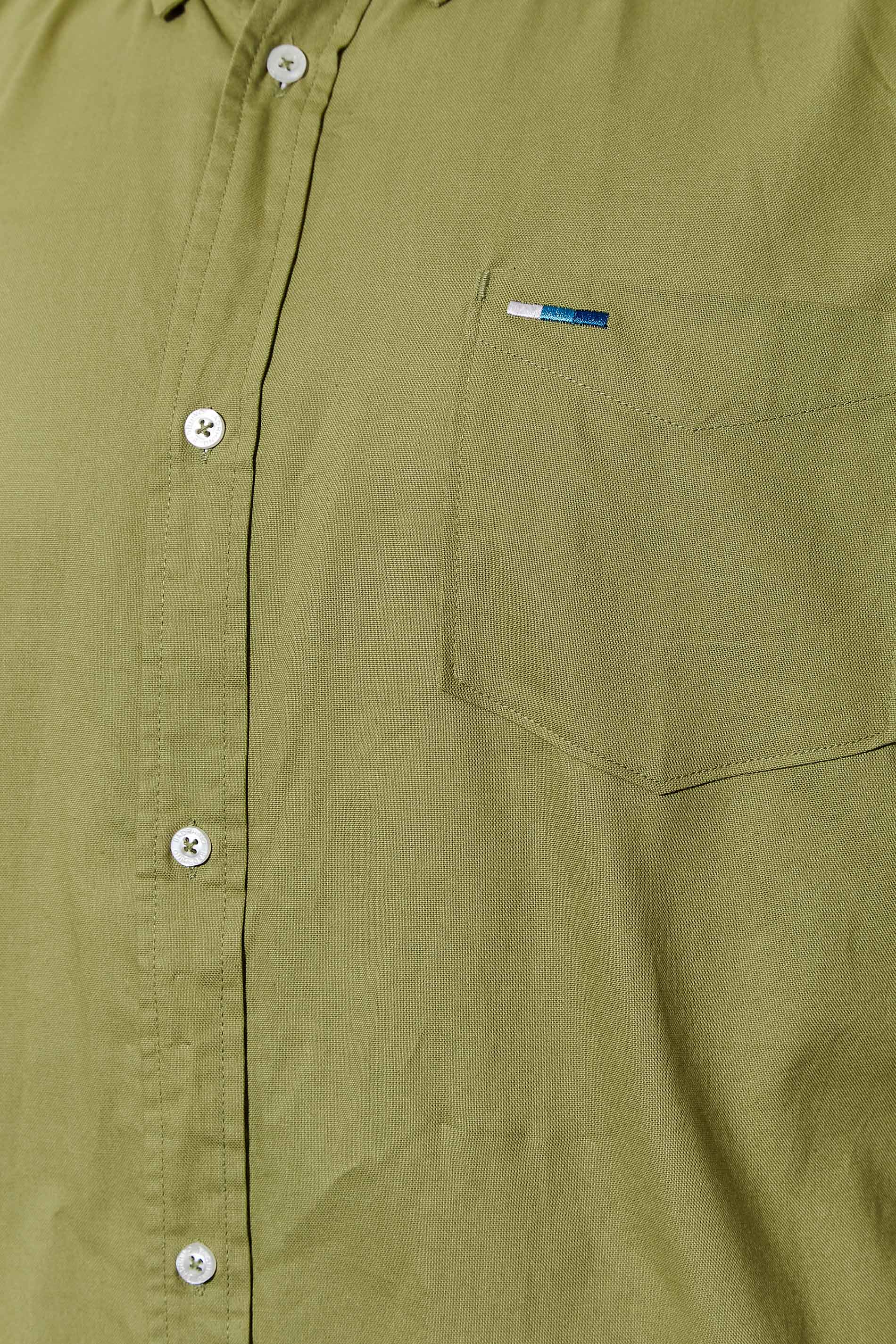 BadRhino Big & Tall Sage Green Long Sleeve Oxford Shirt | BadRhino