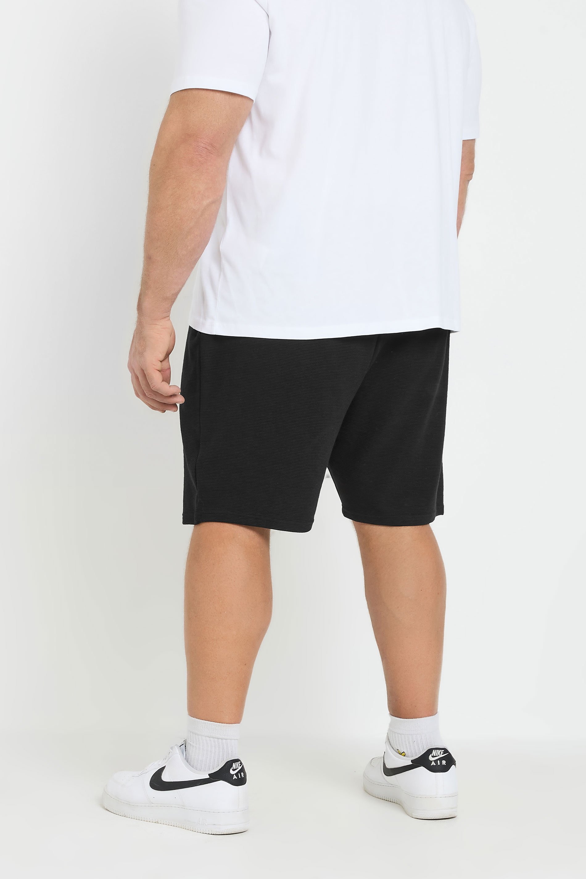 BadRhino Big & Tall Black Ribbed Shorts | BadRhino 3