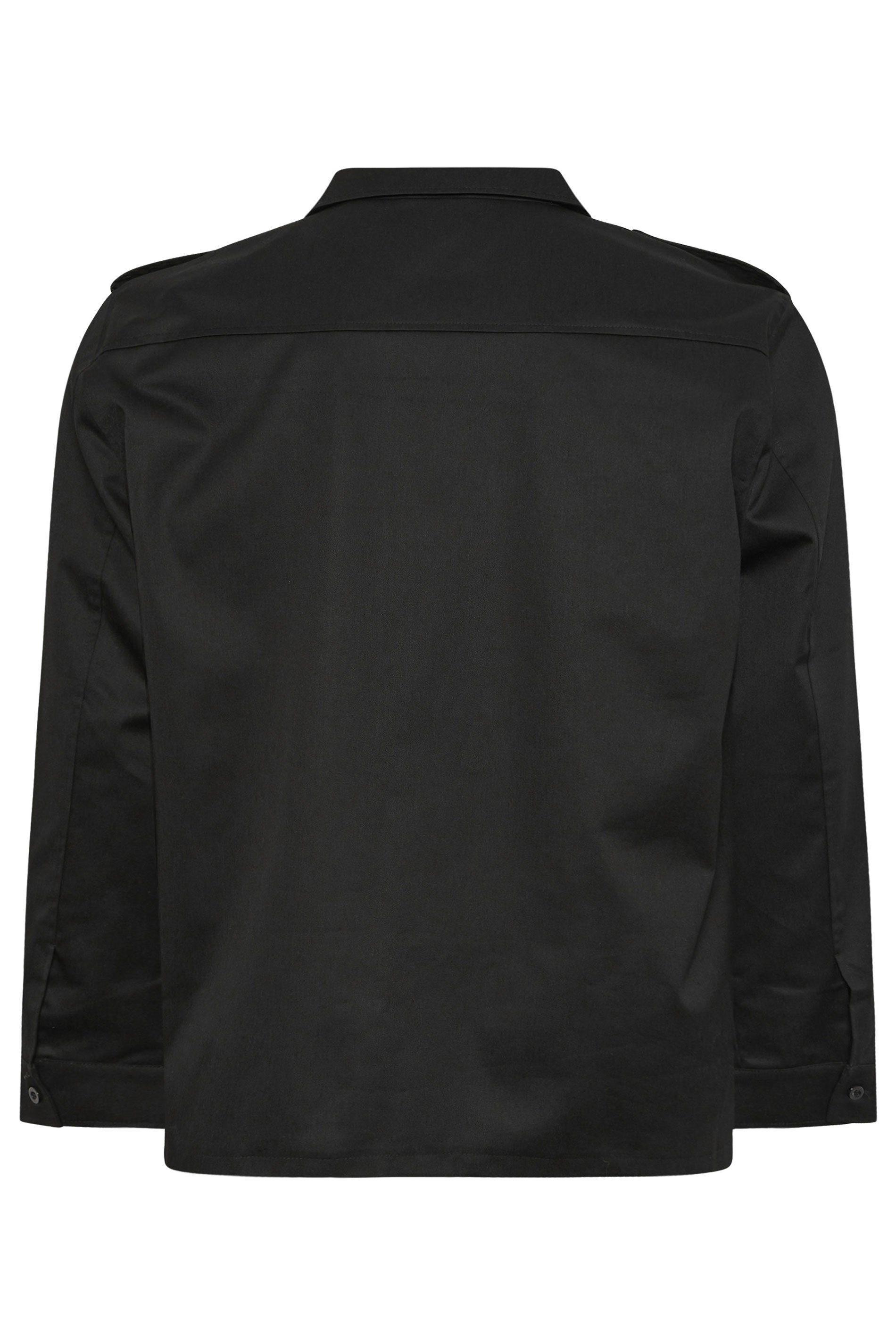 BadRhino Big & Tall Khaki Green Military Zip Through Overshirt | BadRhino 3