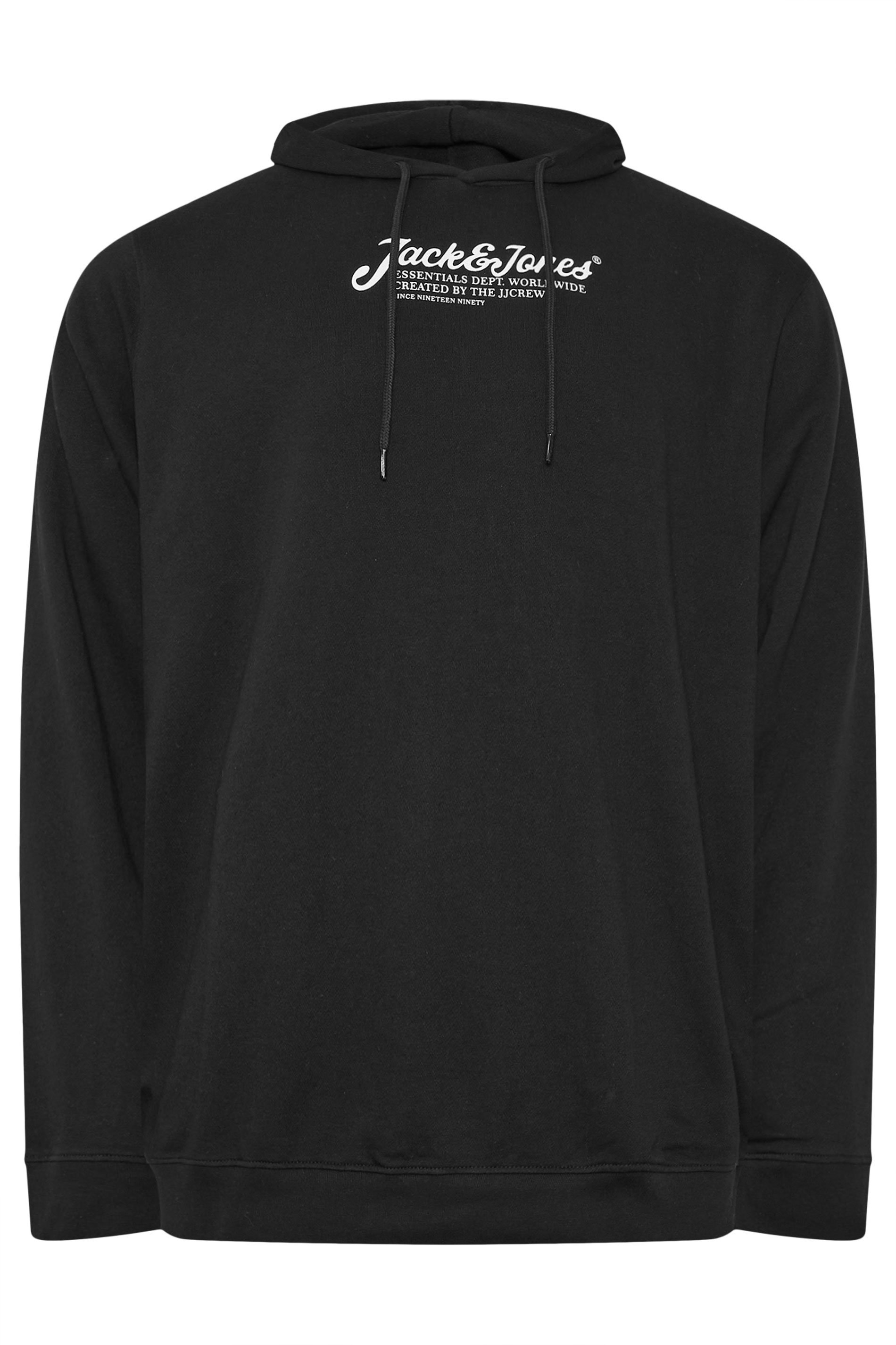 JACK & JONES Big & Tall Black Beau Hoodie | BadRhino 3