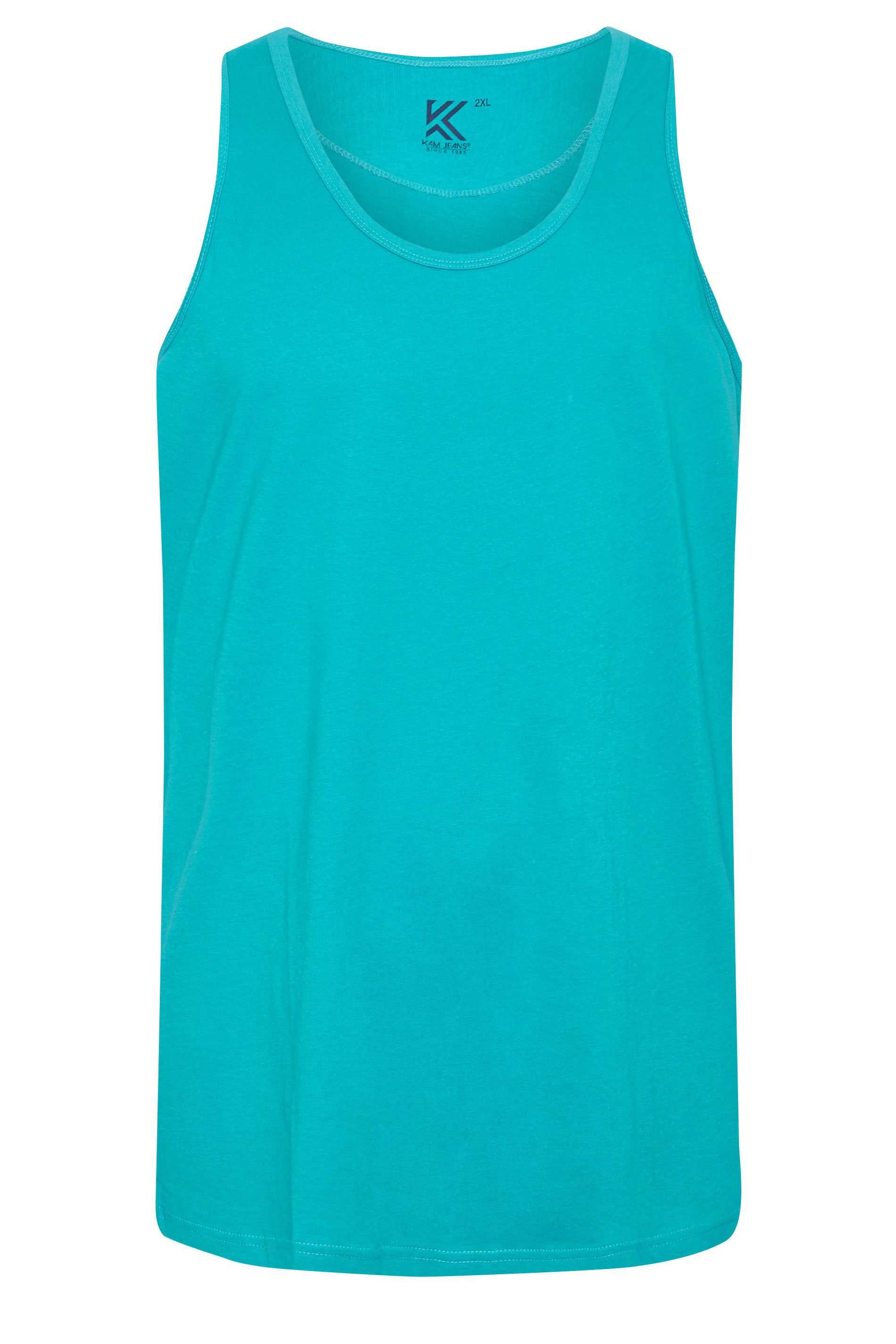 KAM Bright Blue Plain Vest | BadRhino 3