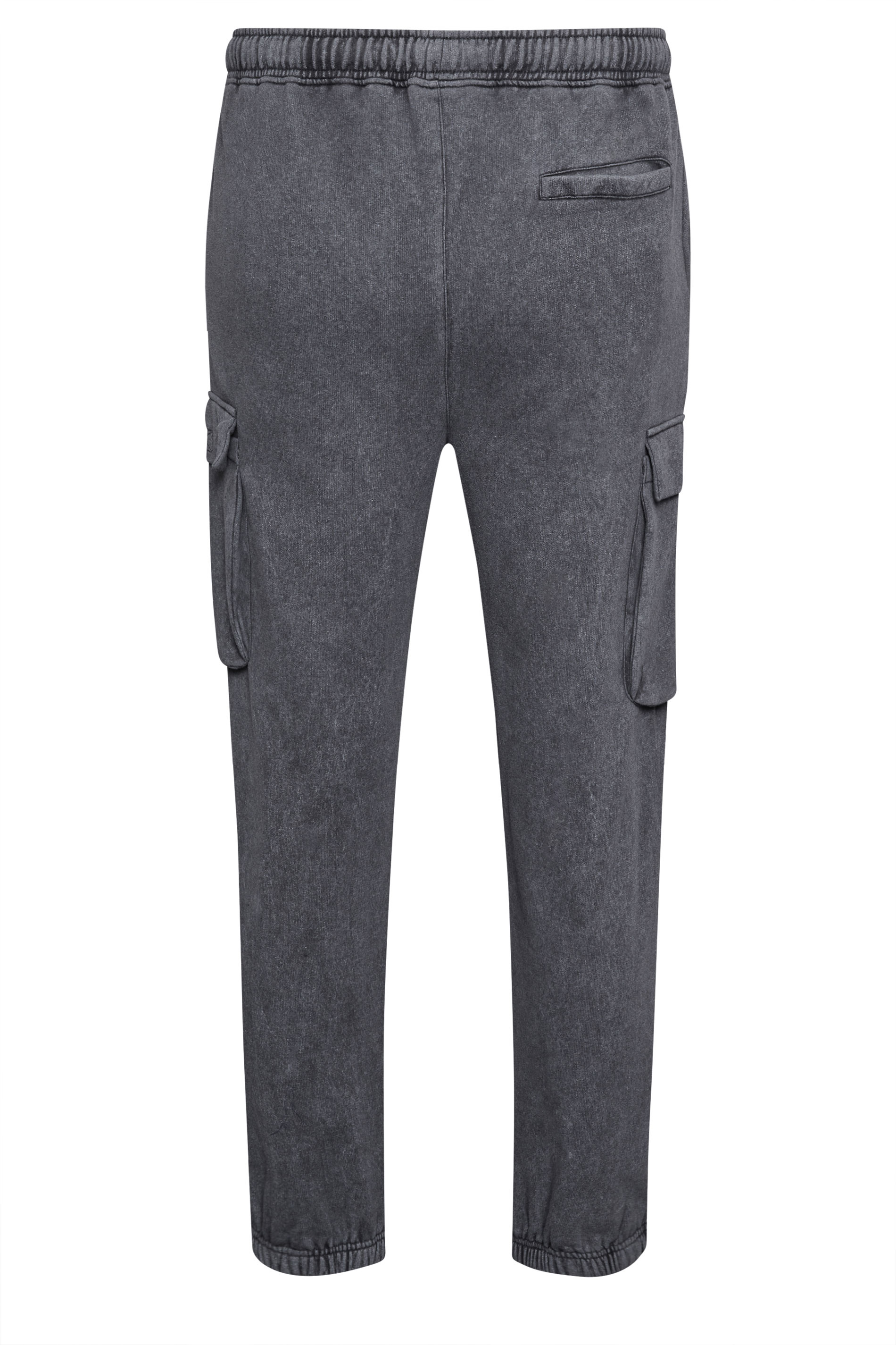 BadRhino Big & Tall Grey Acid Wash Cargo Jogger | BadRhino