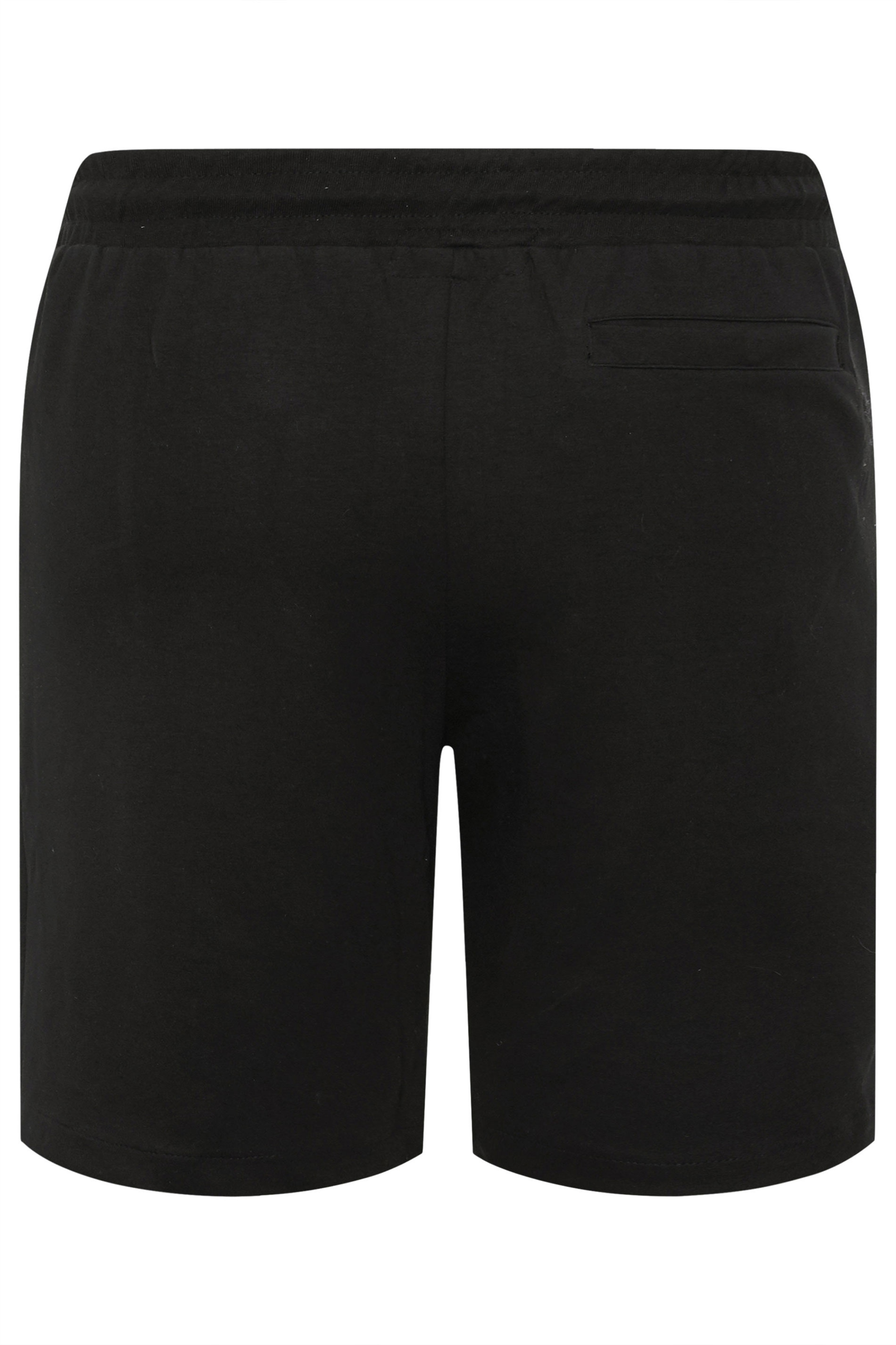 KAM Big & Tall Black Jacquard Textured Shorts | BadRhino 4