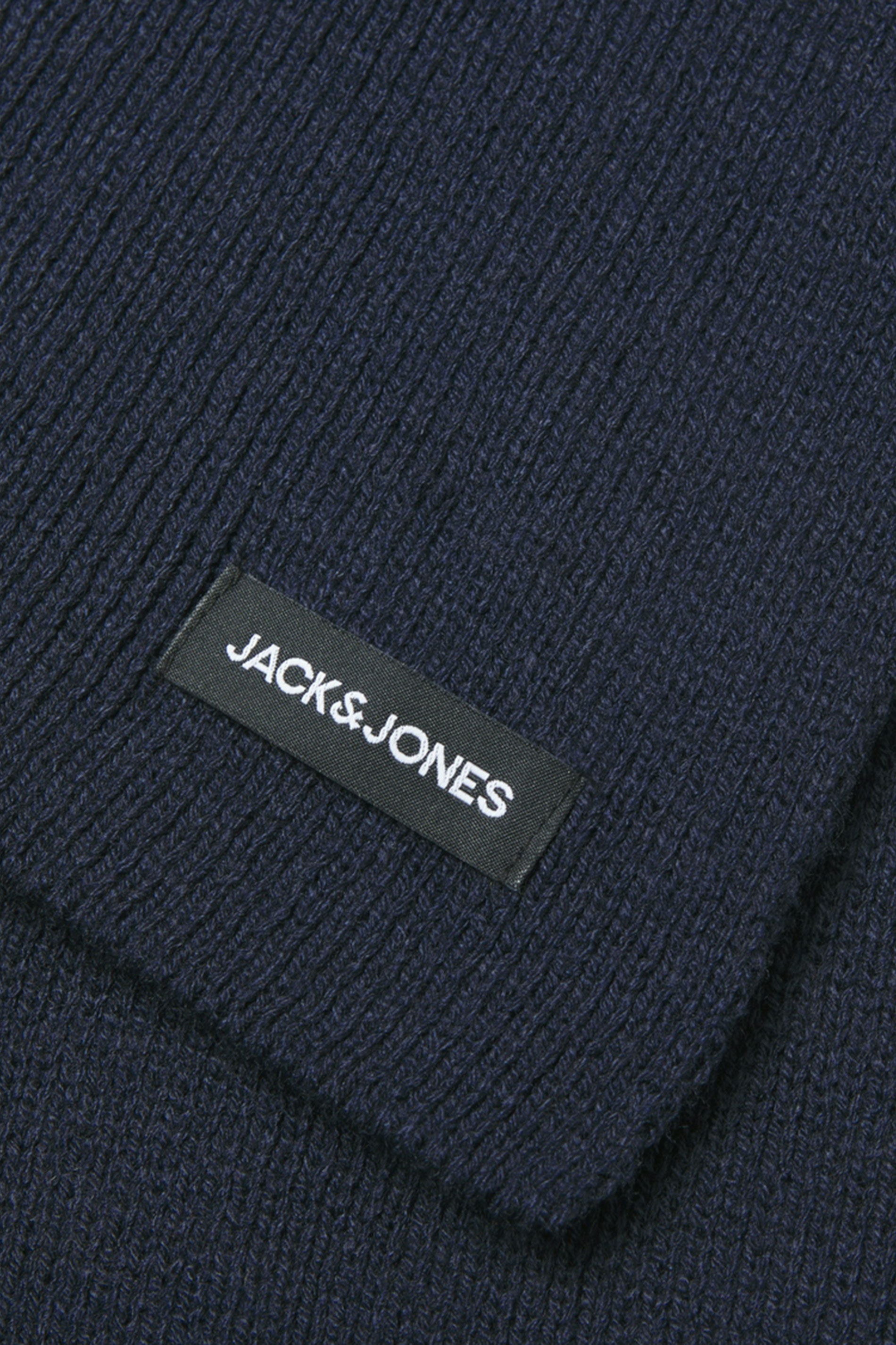 JACK & JONES Big & Tall Navy Blue Knitted Scarf | BadRhino 3