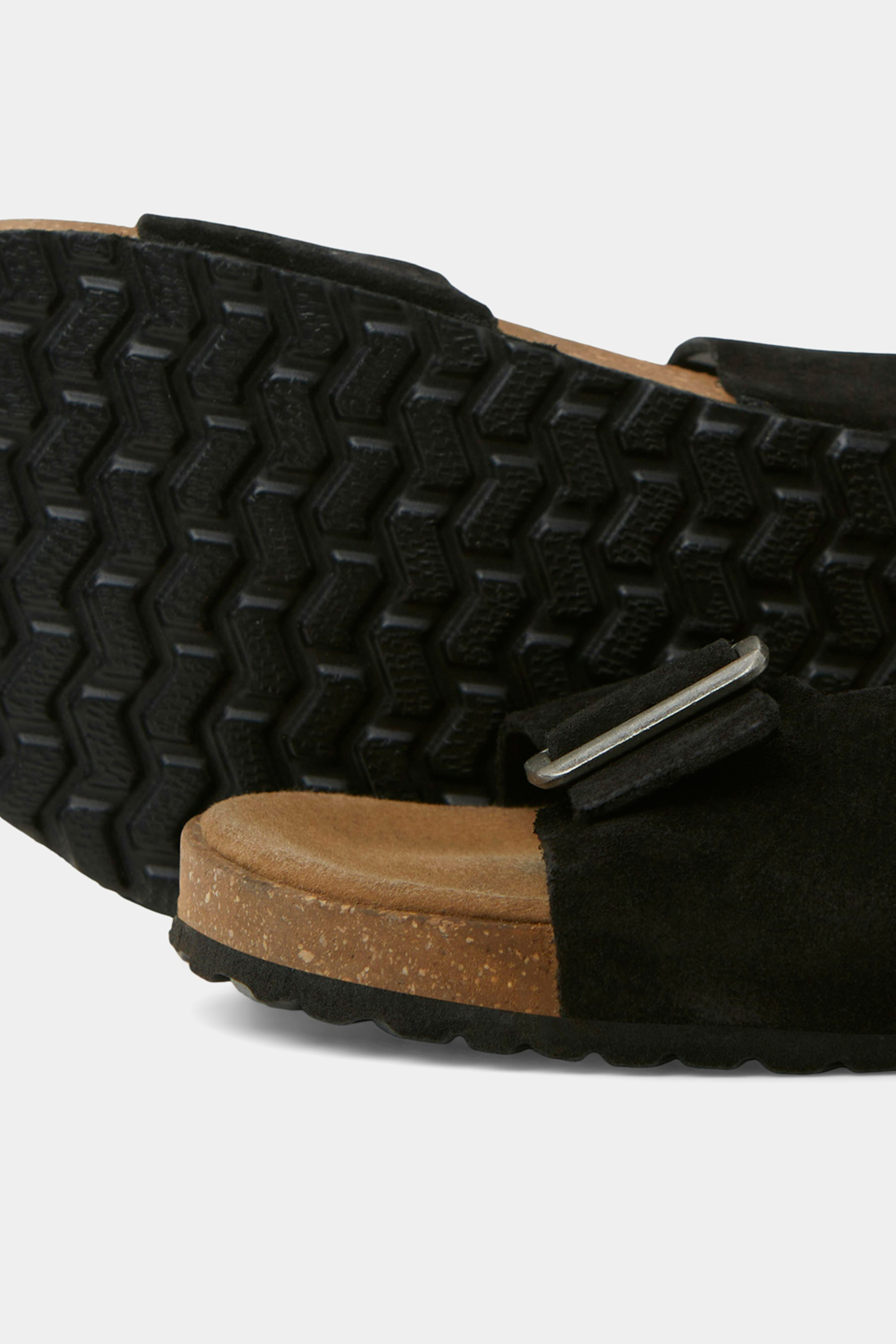 JACK & JONES Black Suede Sandals | BadRhino 5