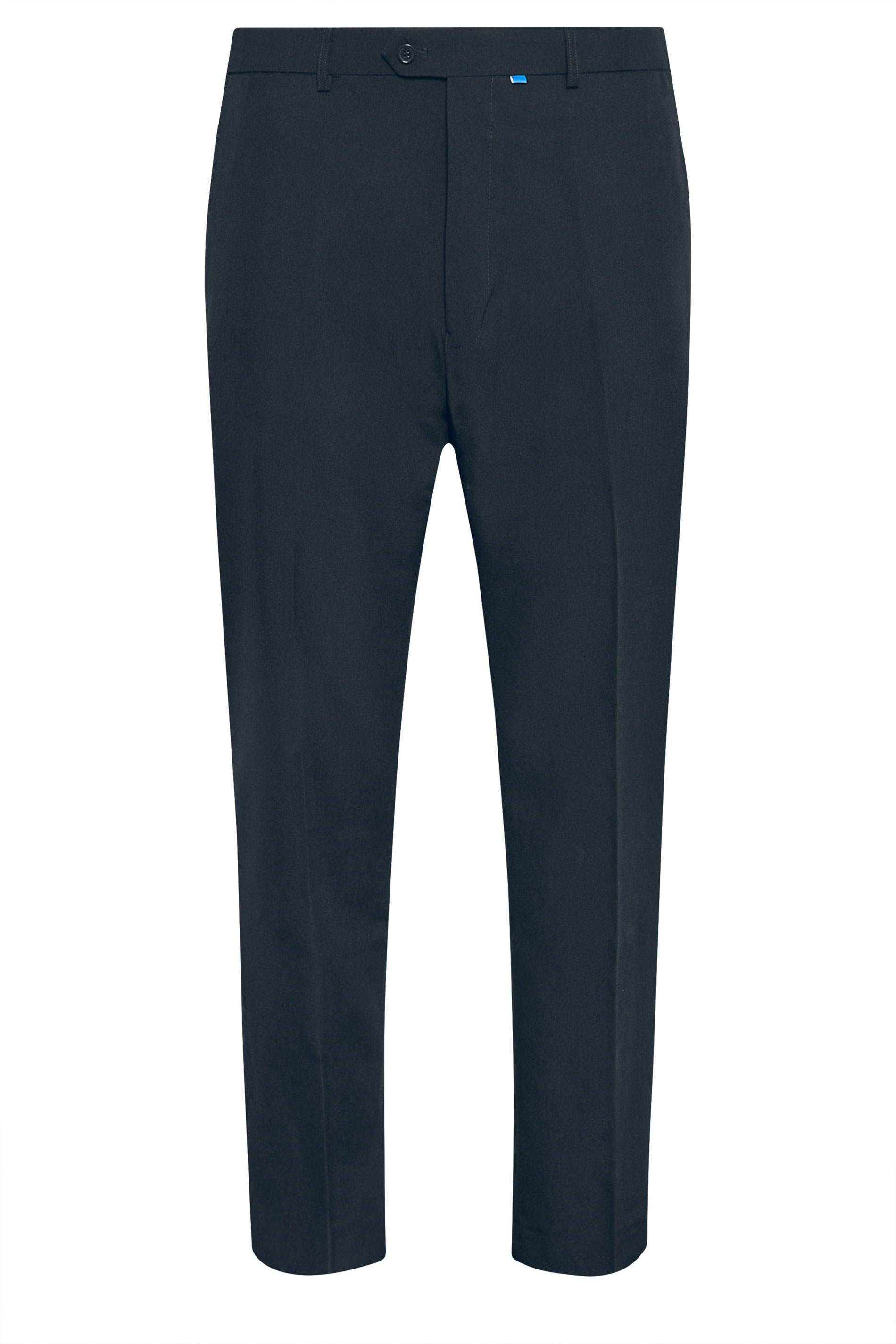 D555 Big & Tall Navy Blue Side Adjustable Waist Trouser | BadRhino