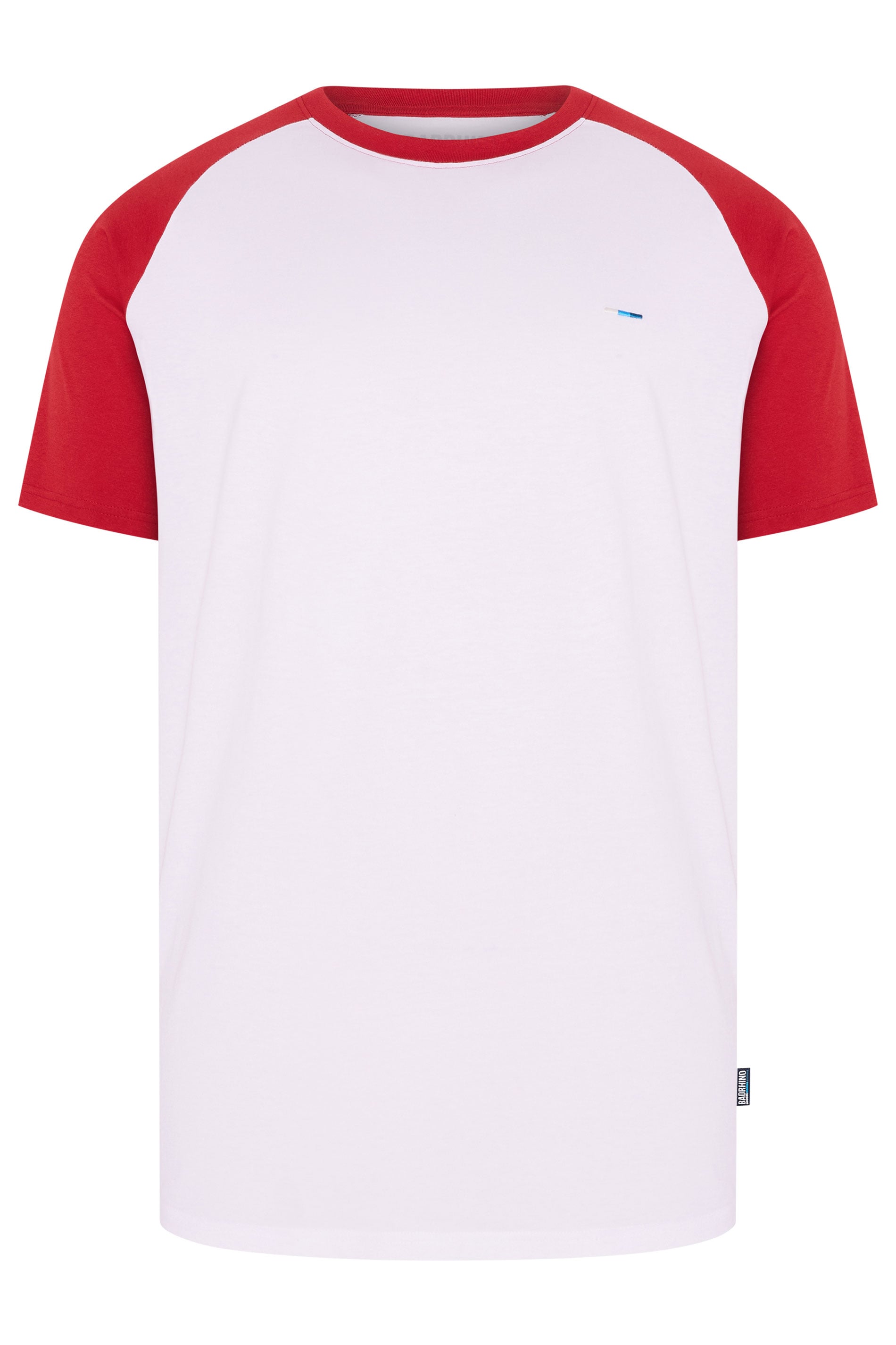 BadRhino Big & Tall Red & White Extra Long Raglan T-Shirt | BadRhino 5
