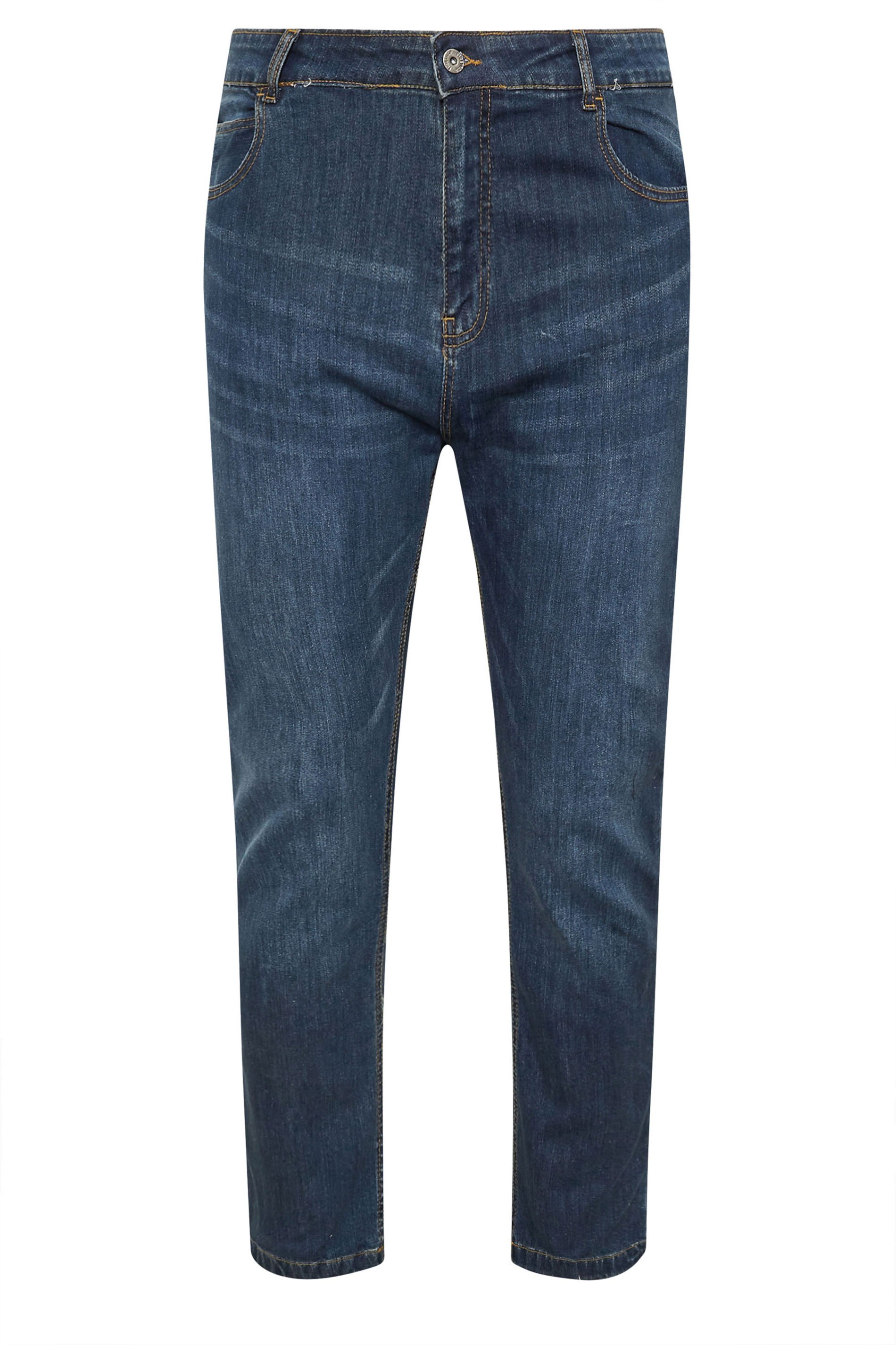FIRETRAP Big & Tall Blue Dark Wash Jeans | BadRhino 4