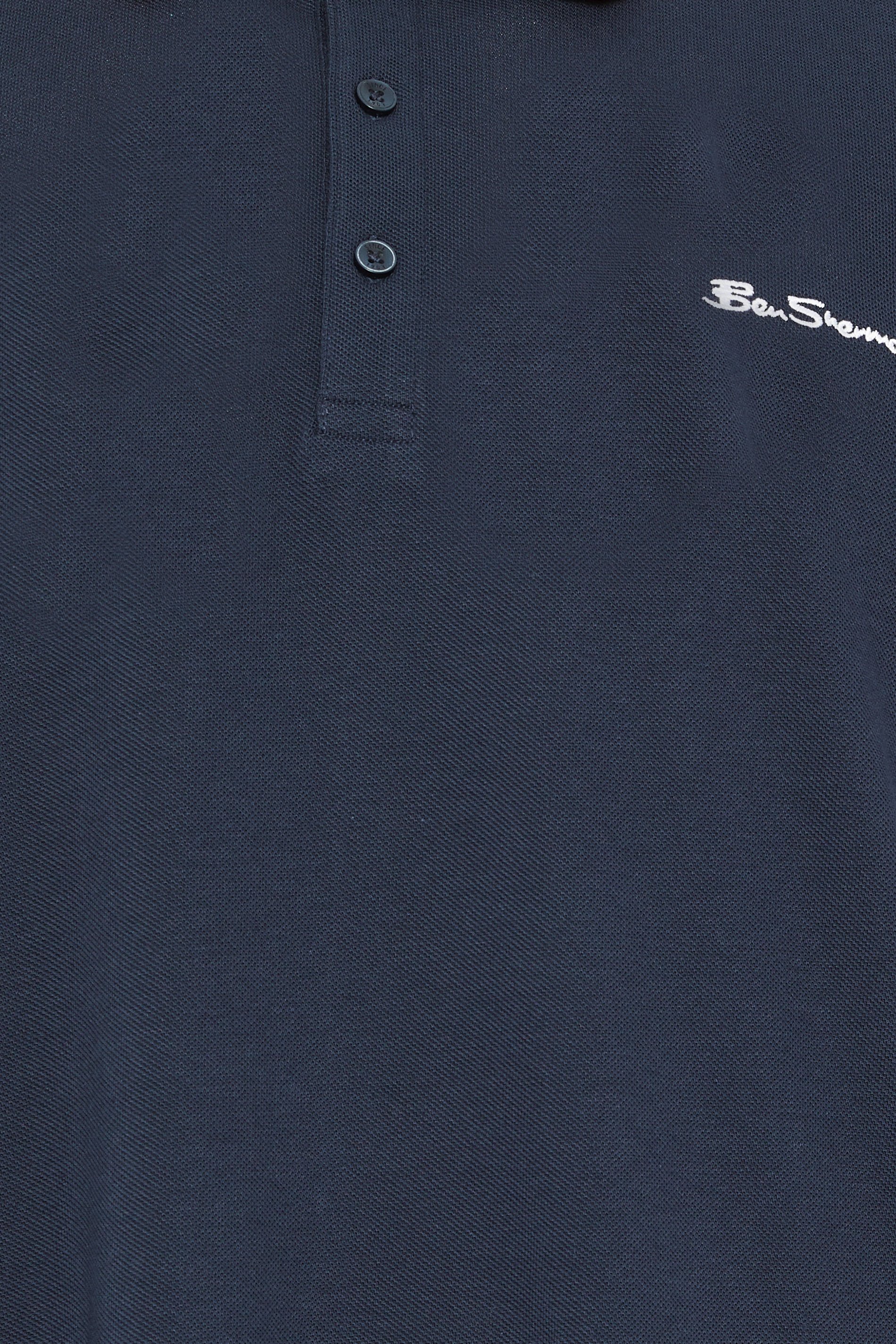 Ben Sherman Big & Tall Navy Blue Signature Pique Polo Shirt | BadRhino 2