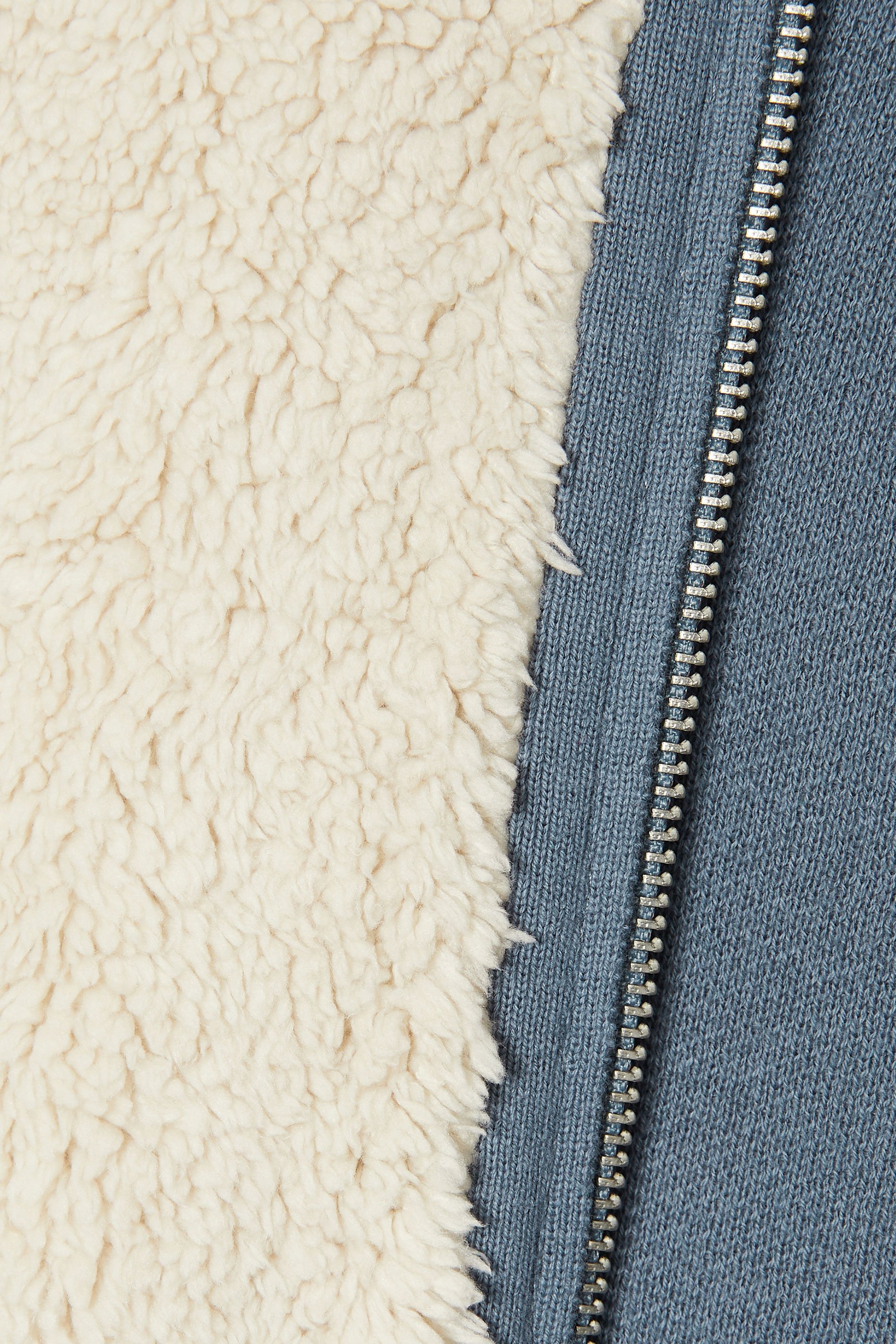 BadRhino Big & Tall Blue Knitted Borg Zip Up | BadRhino 8