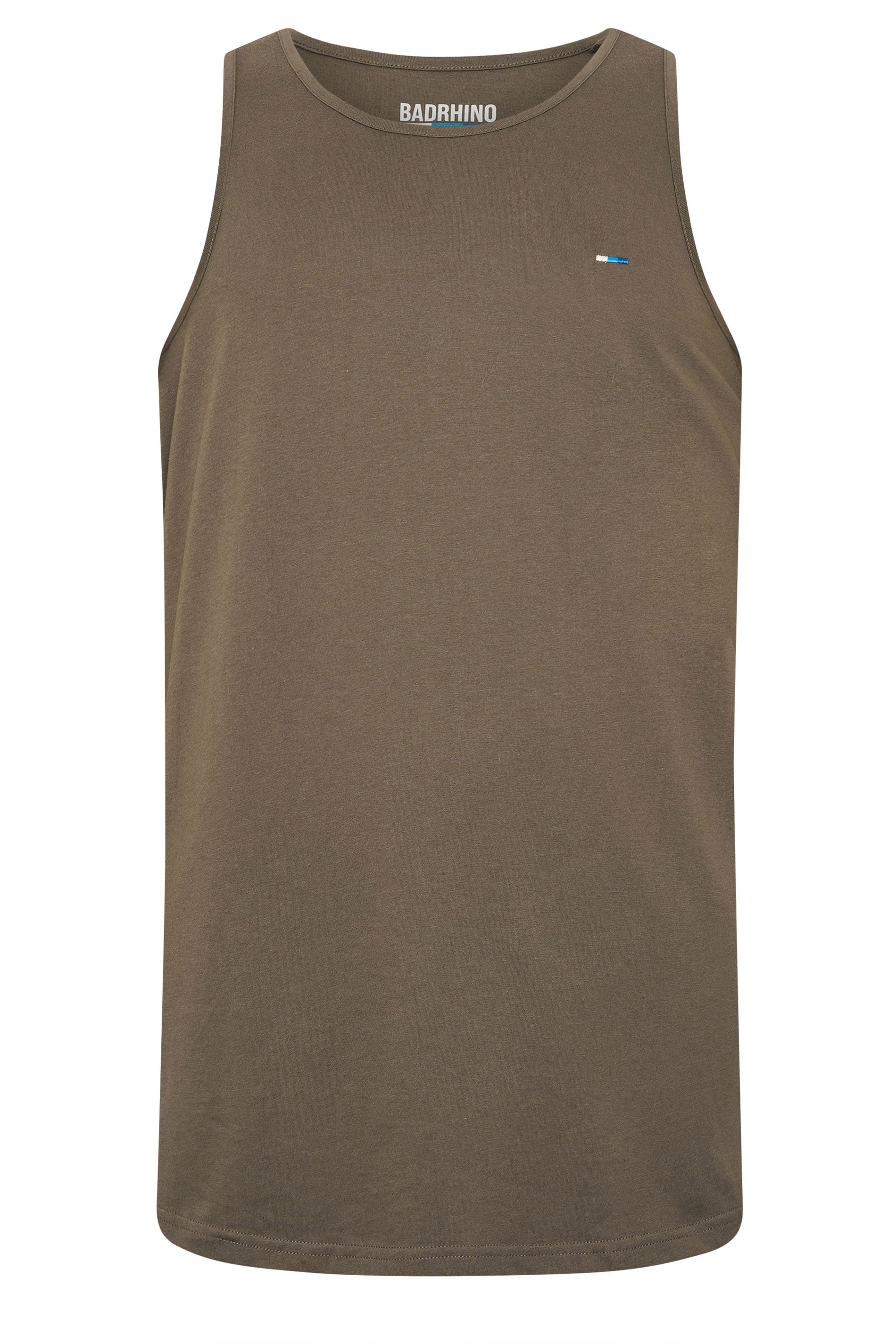 BadRhino Big & Tall 3 PACK Green/Blue/Brown Plain Vest Tops | BadRhino 11