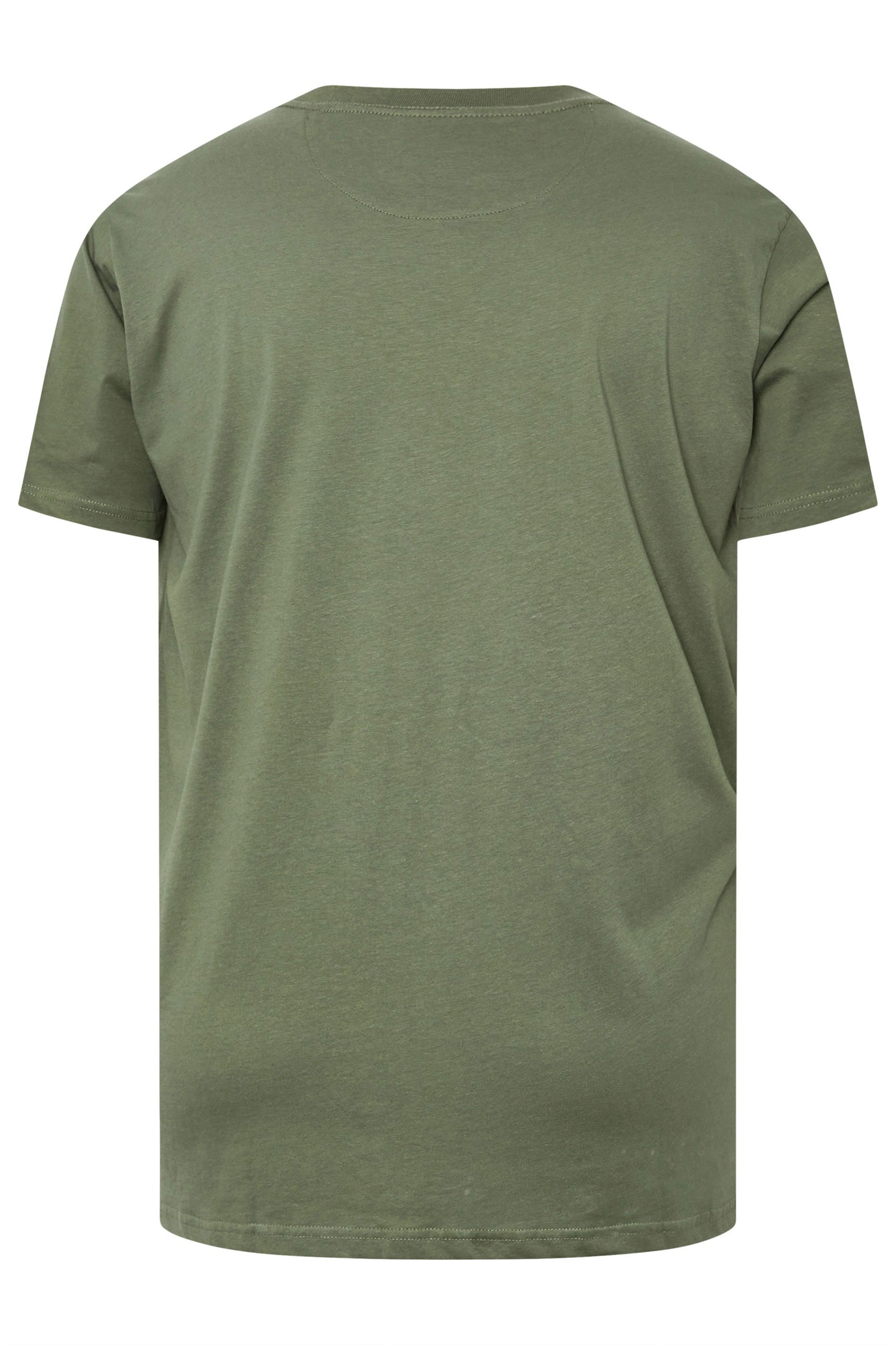 FIRETRAP Big & Tall Khaki Green 'Breaking The Rules' Print T-Shirt | BadRhino 5