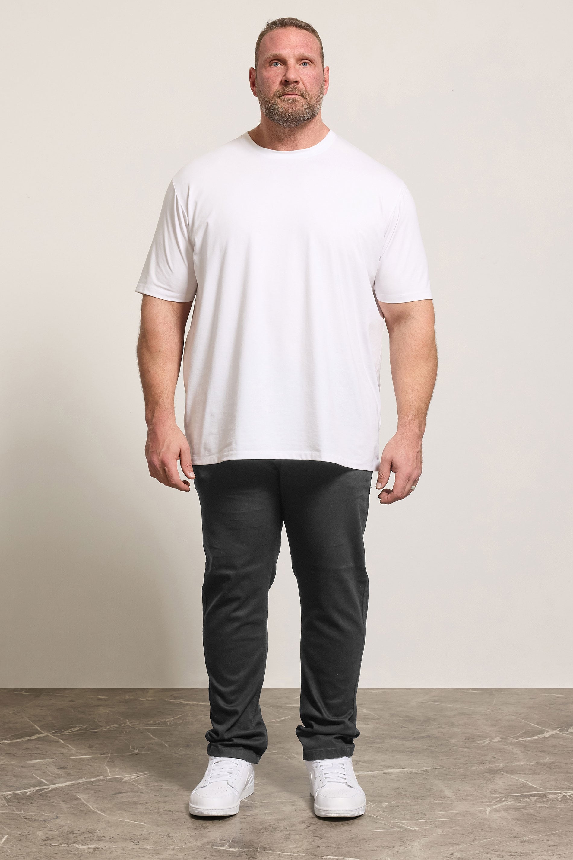 D555 Black Tapered Stretch Jeans | BadRhino 1