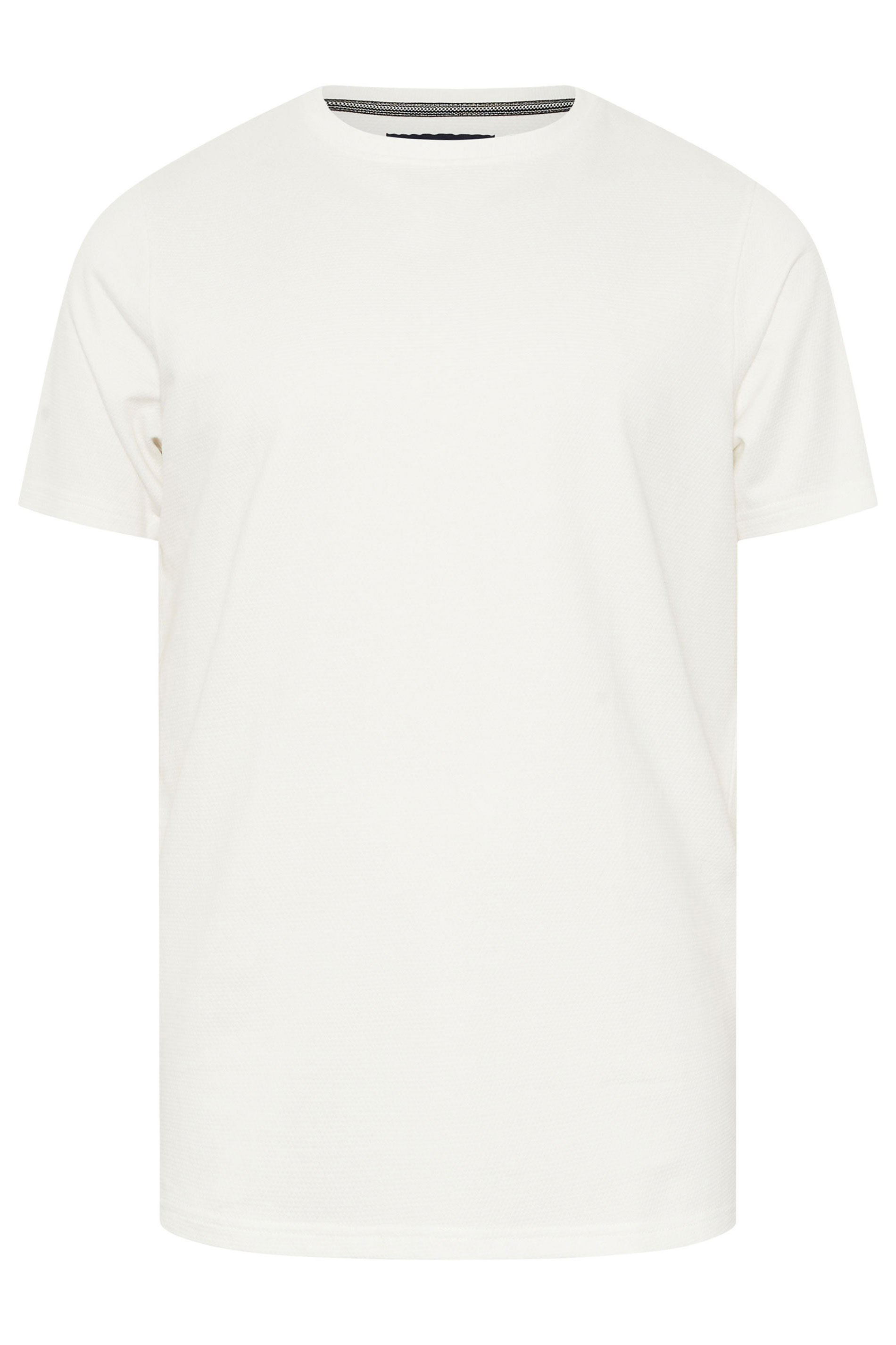 BadRhino Big & Tall White Textured T-Shirt | BadRhino 6