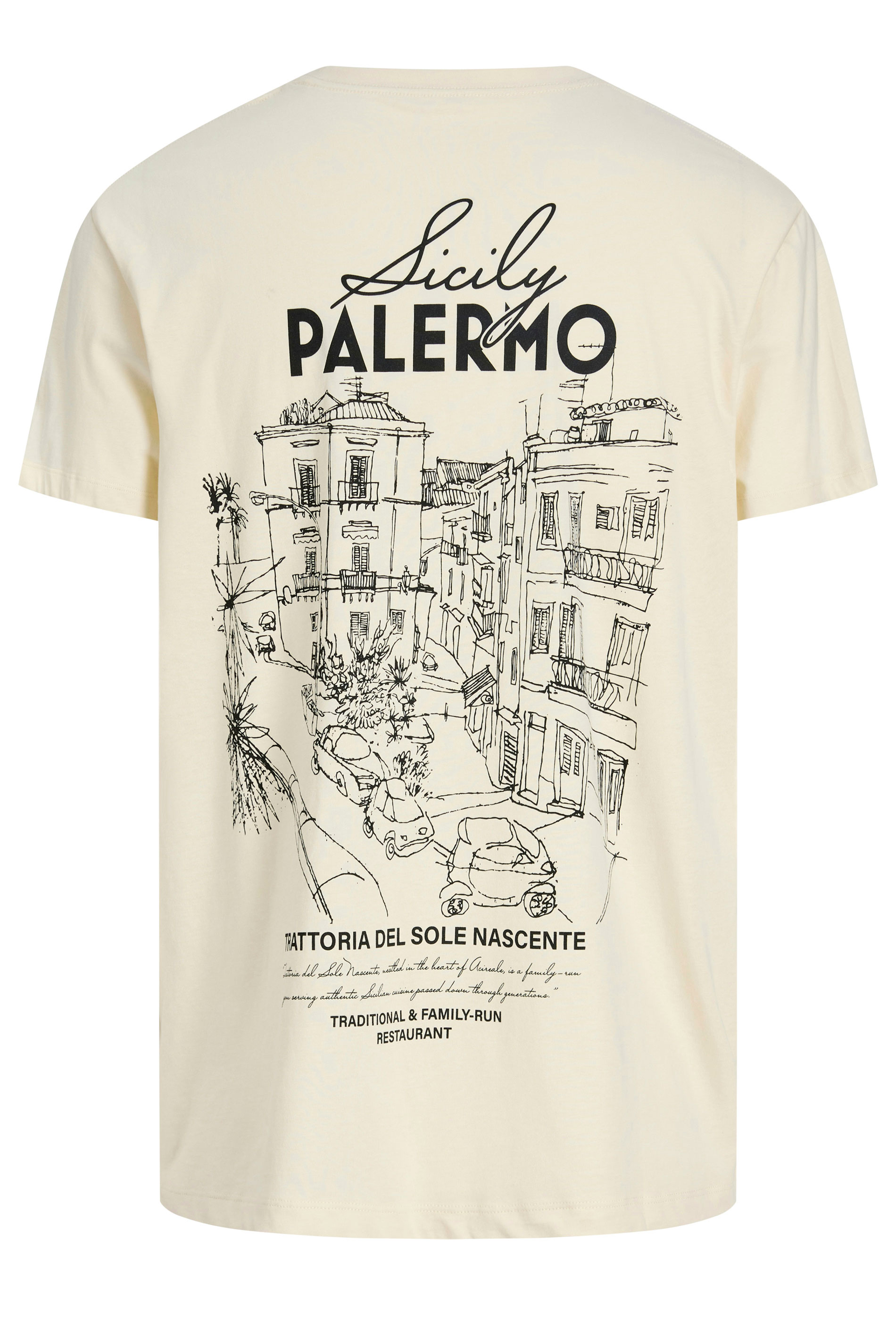 JACK & JONES Big & Tall Antique White 'Palermo' T-Shirt | BadRhino 2