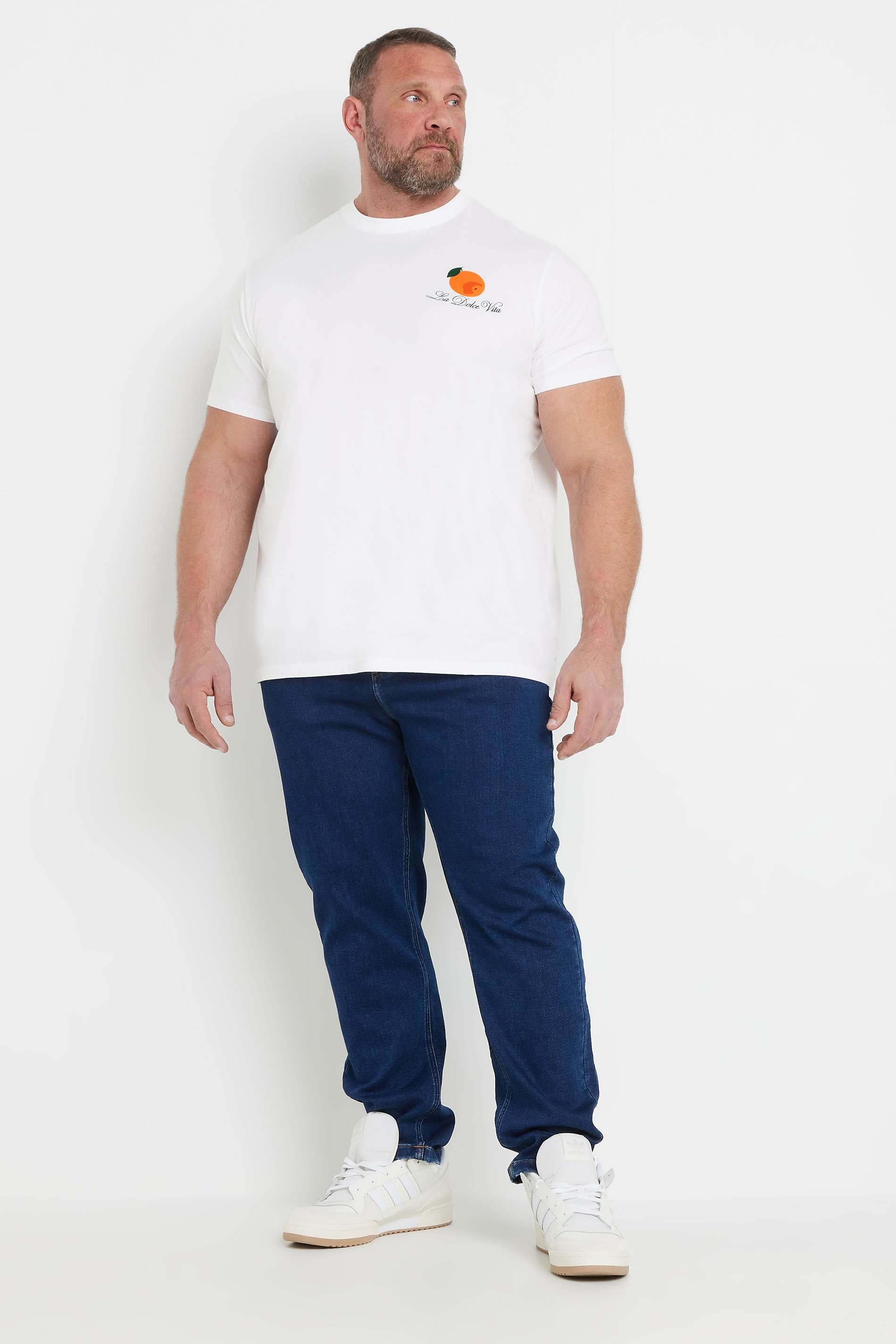 BadRhino Big & Tall White 'La Dolce Vita' Graphic T-Shirt | BadRhino 6