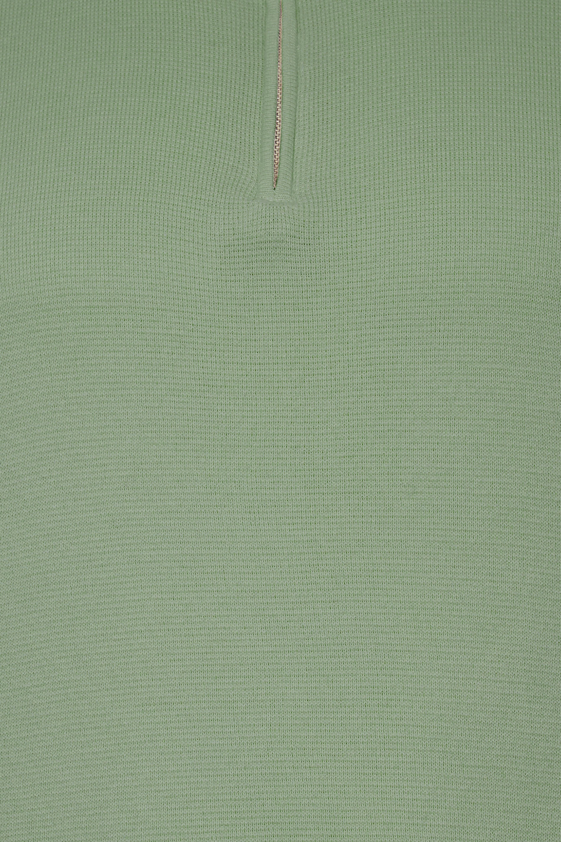 BadRhino Big & Tall Green Milano Quarter Zip Jumper | BadRhino 4