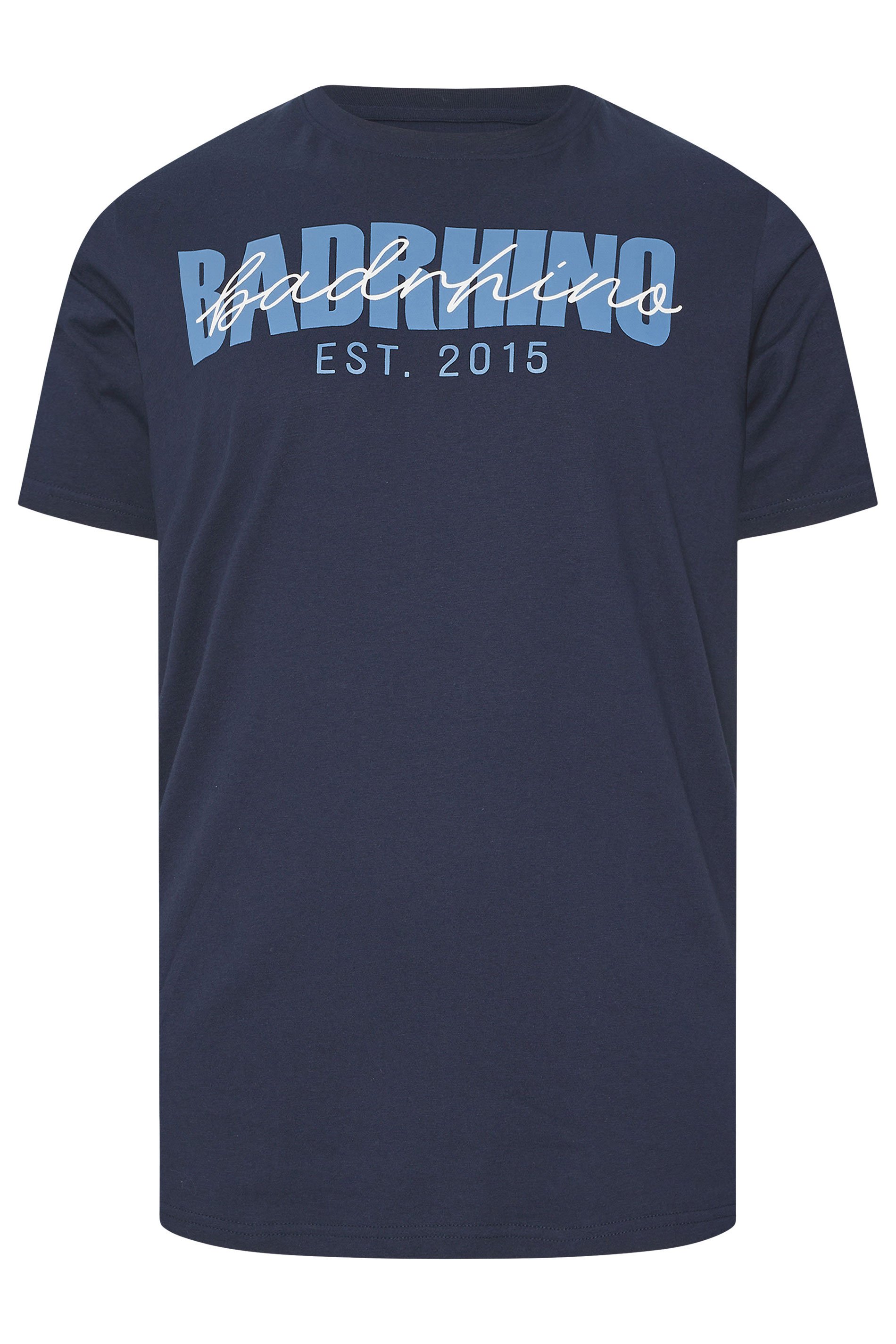 BadRhino Big & Tall 3 PACK Burgundy Red & Navy Blue Scripted T-Shirts | BadRhino 10