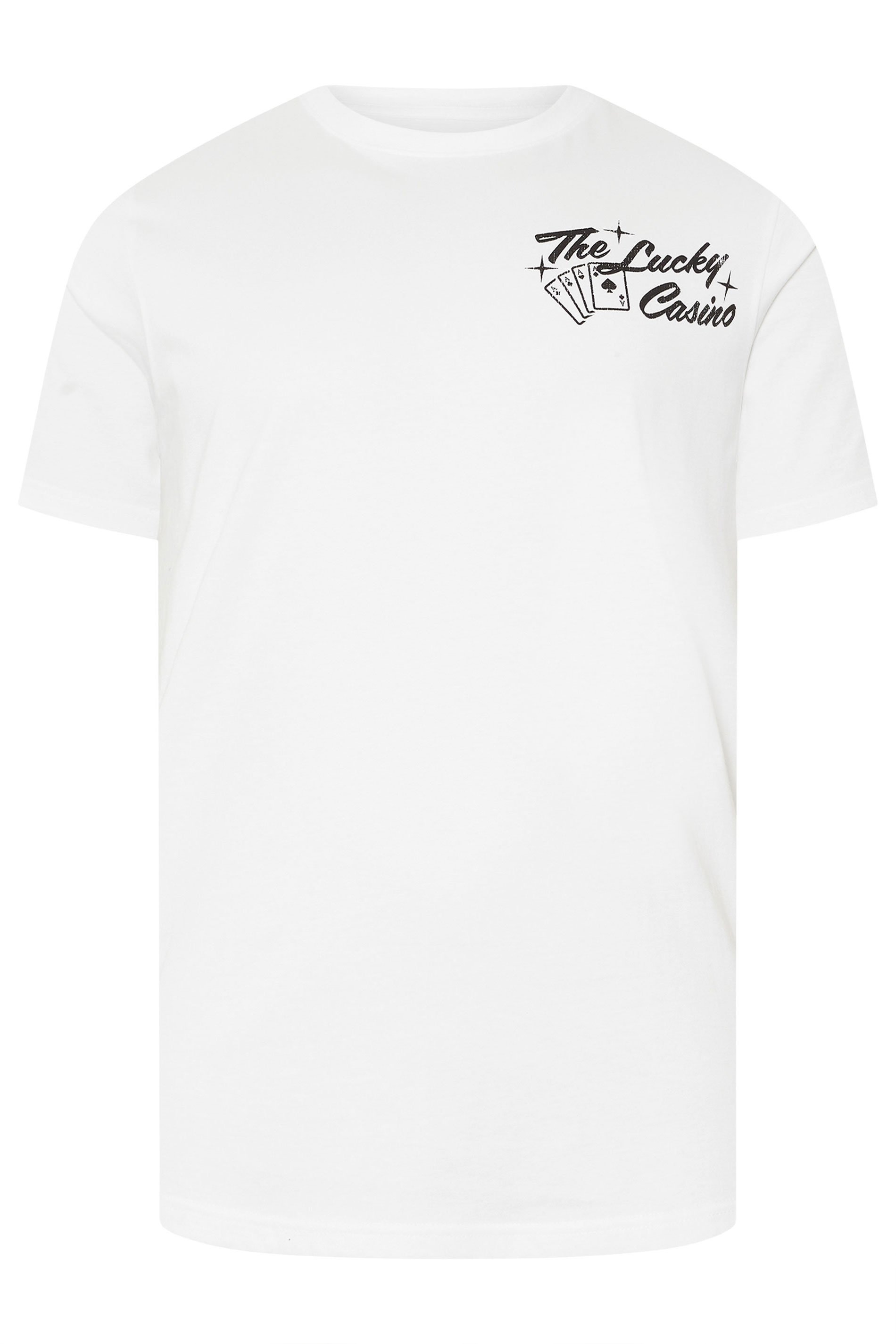 BadRhino Big & Tall White 'The Lucky Casino' Graphic T-Shirt | BadRhino 8