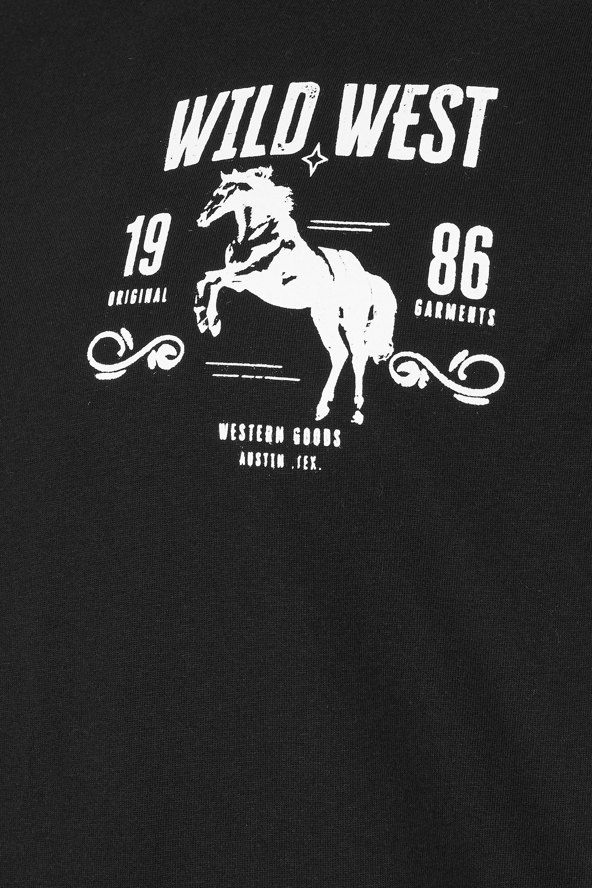 BadRhino Big & Tall Black 'Wild West' Graphic T-Shirt | BadRhino 5