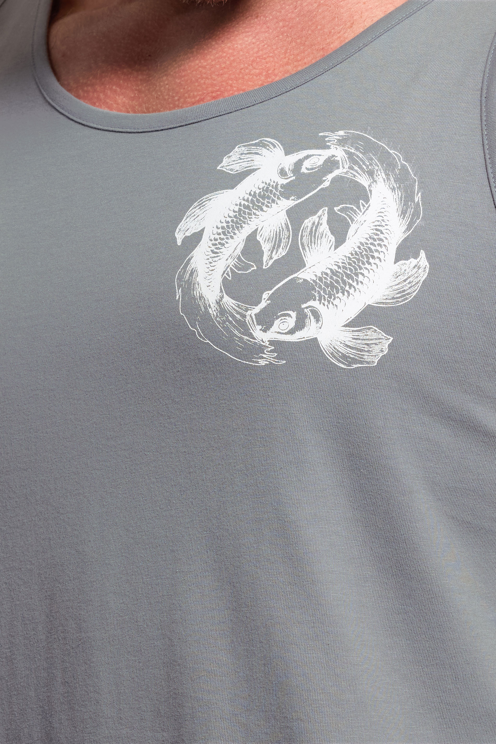 BadRhino Big & Tall Blue Koi Carp Graphic Vest Top | BadRhino 5