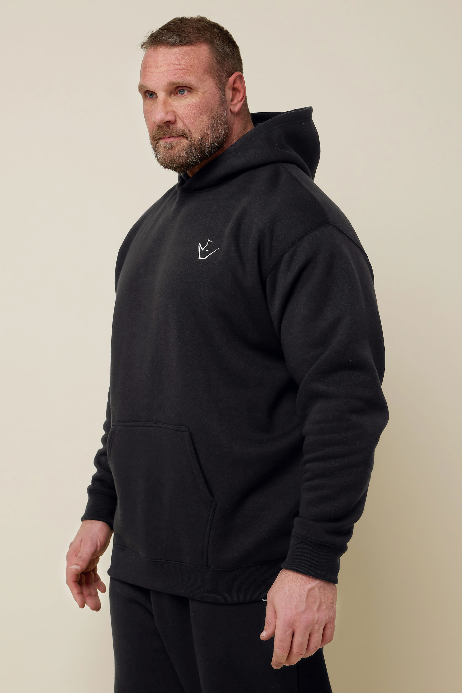IronRhino Big & Tall Black 'Rest Day' Hoodie | BadRhino 4