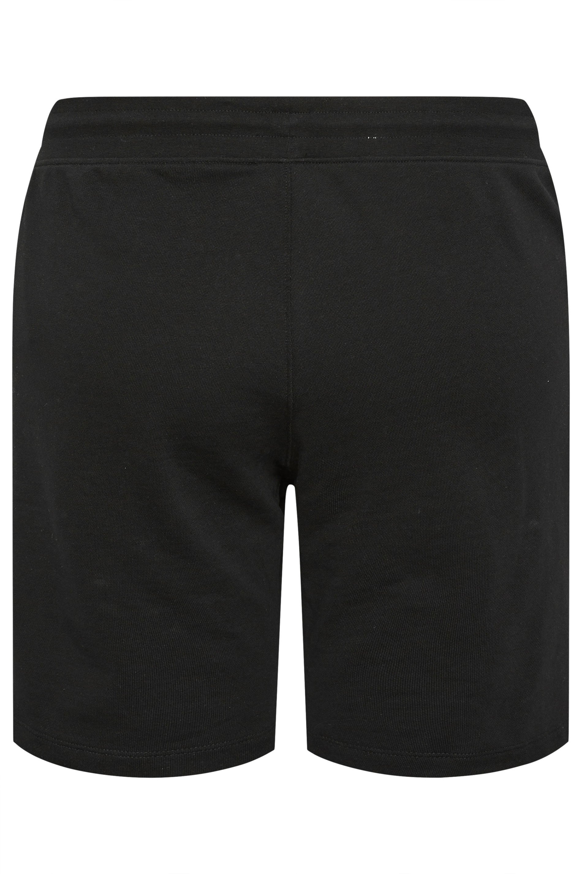 JACK & JONES Big & Tall Black Logo Jogger Sweat Shorts | BadRhino 4
