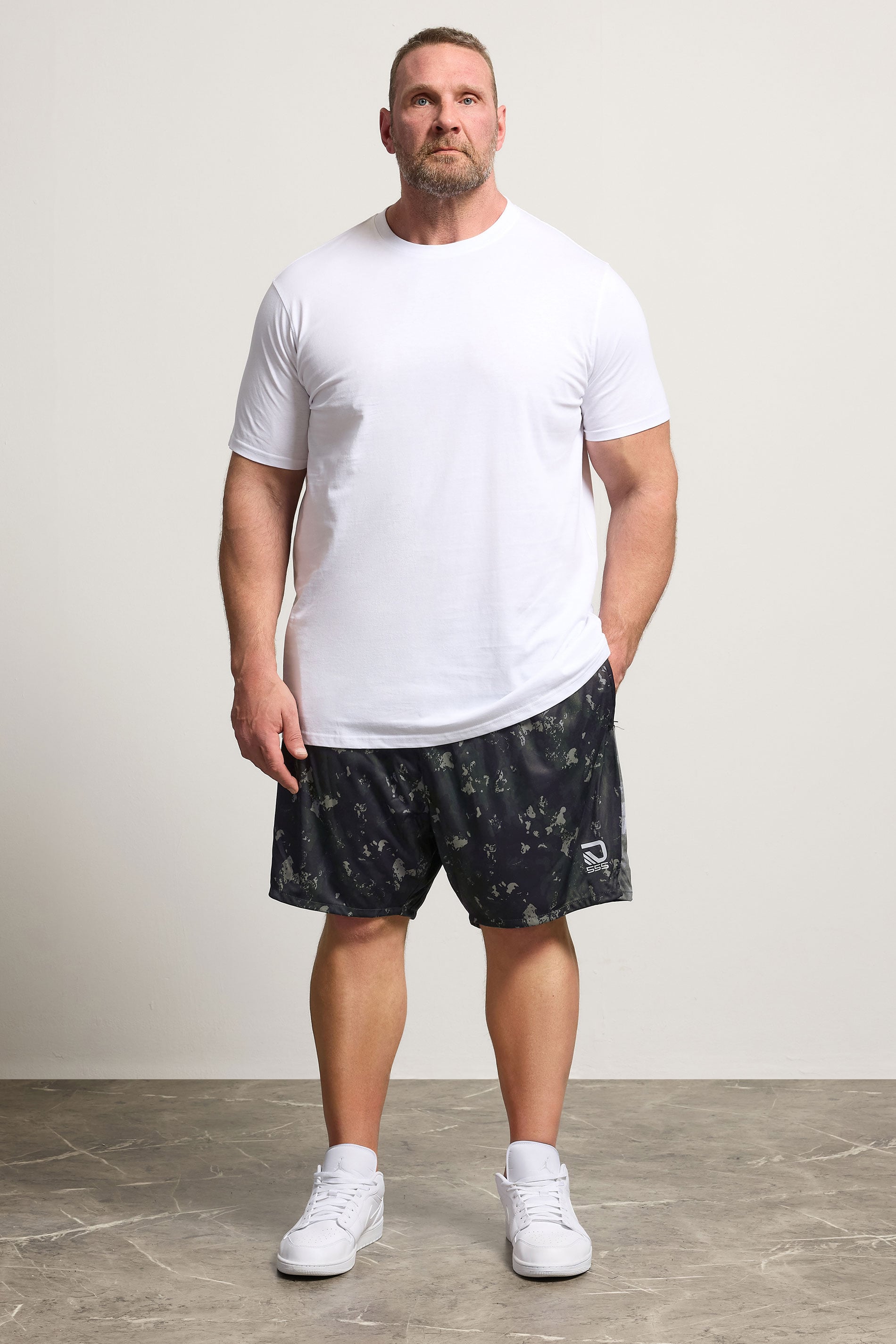 D555 Big & Tall Black Camo Shorts | BadRhino 1