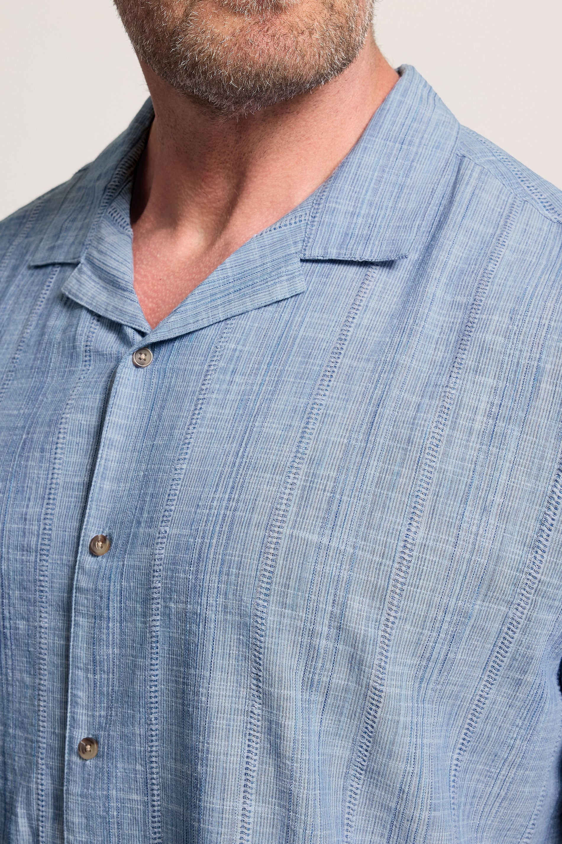 BadRhino Big & Tall Blue Textured Stripe Shirt 6