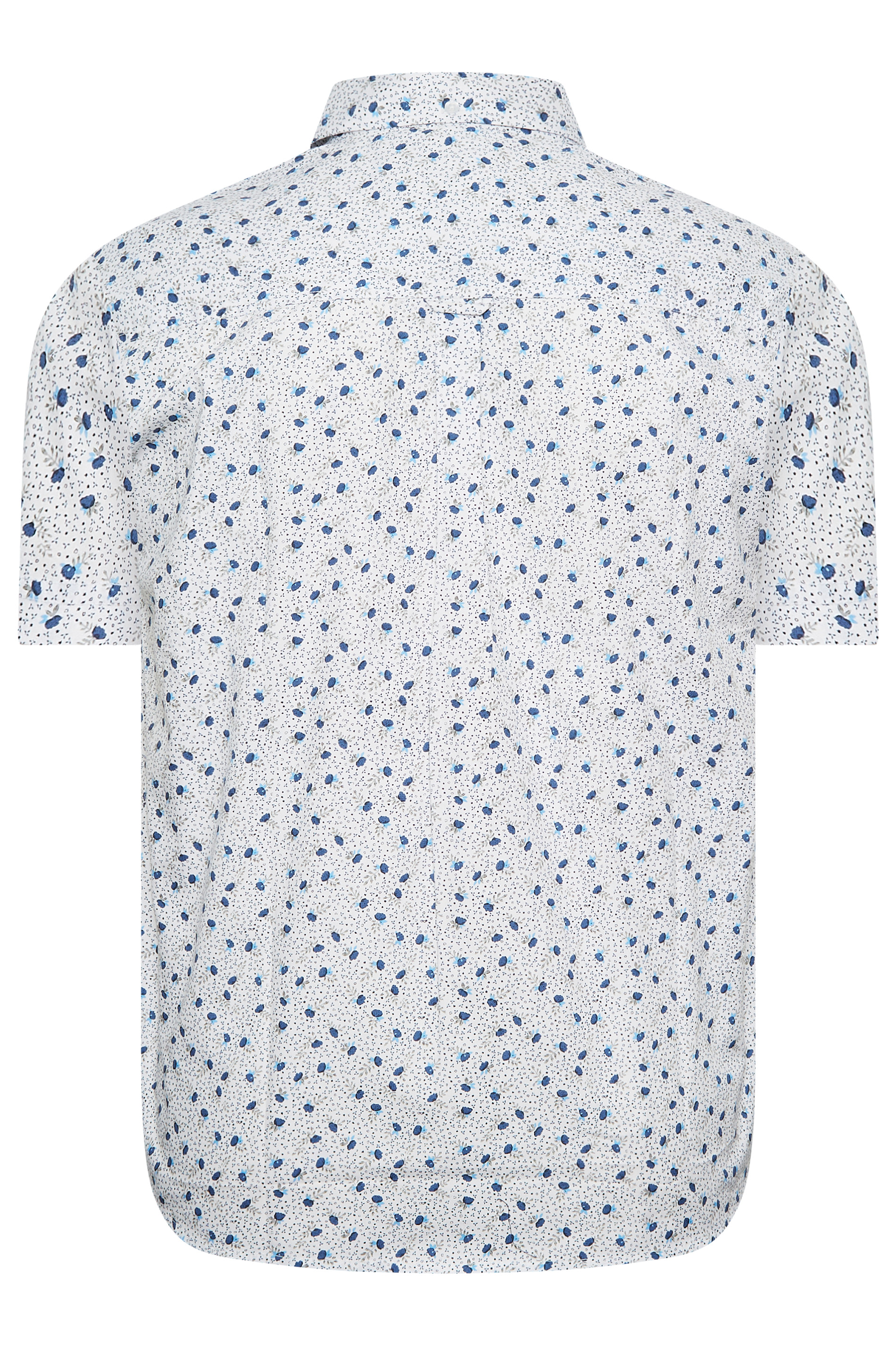 BadRhino Big & Tall White Floral Print Short Sleeve Shirt | BadRhino 4