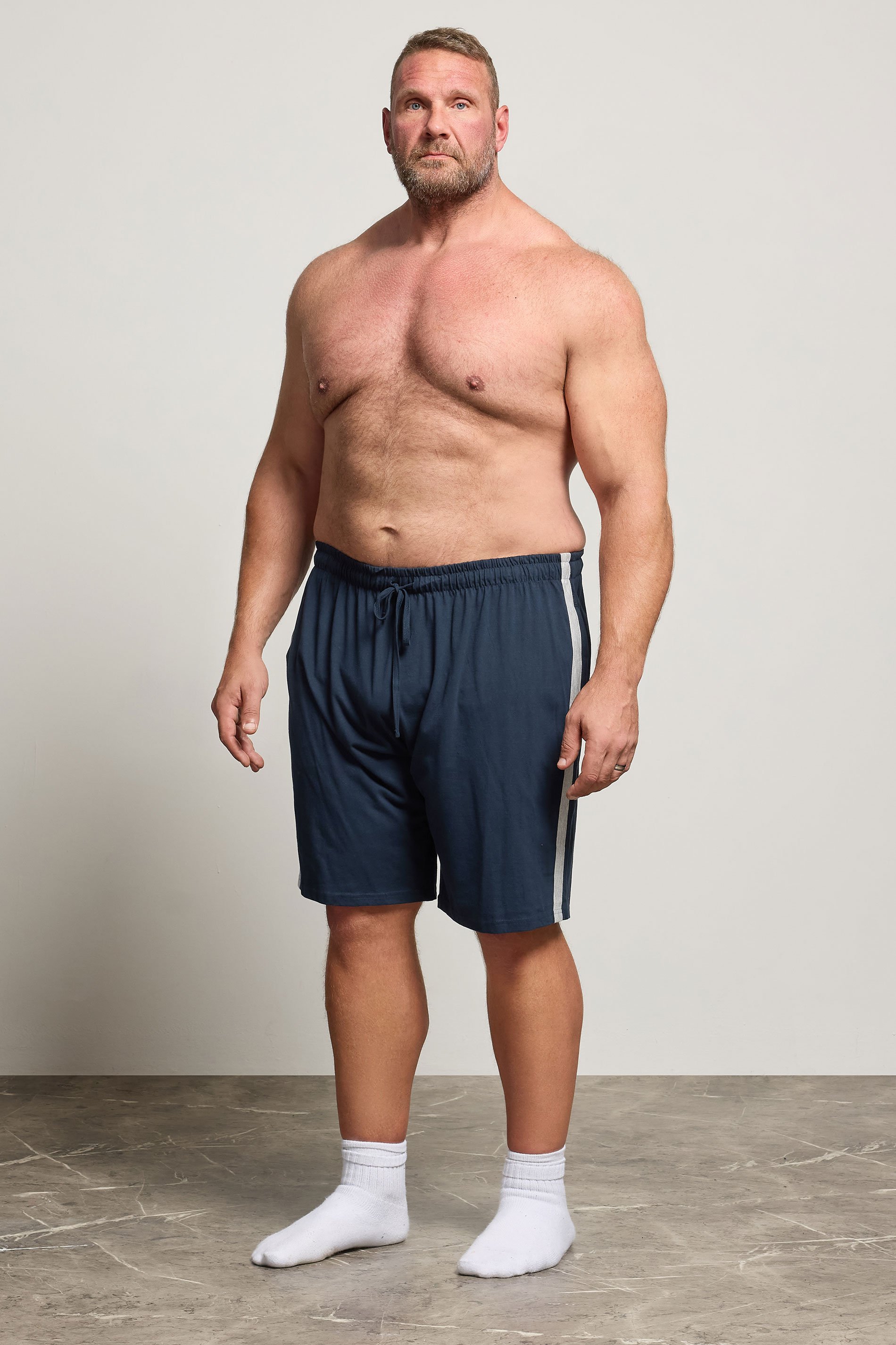 BadRhino Big & Tall Navy Blue Lightweight Lounge Shorts | BadRhino 2