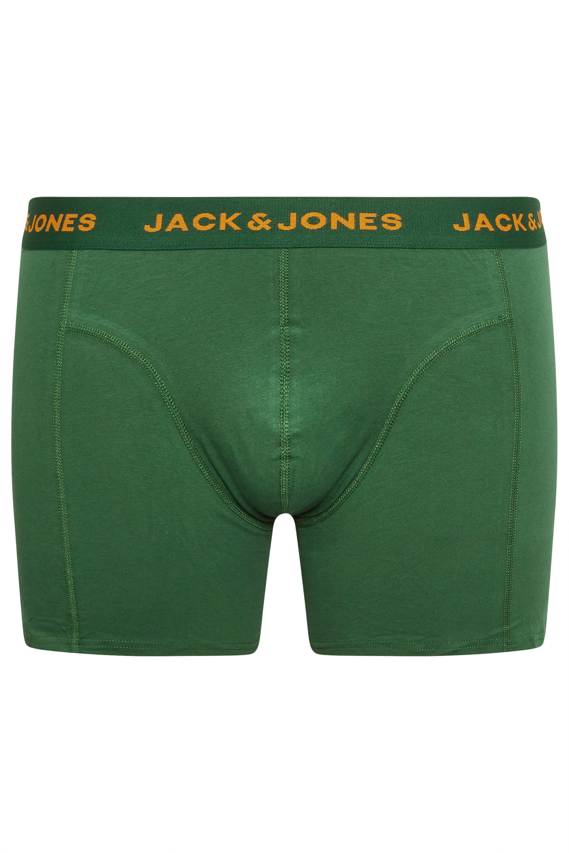 JACK & JONES Green 3 Pack Boxers | BadRhino 8