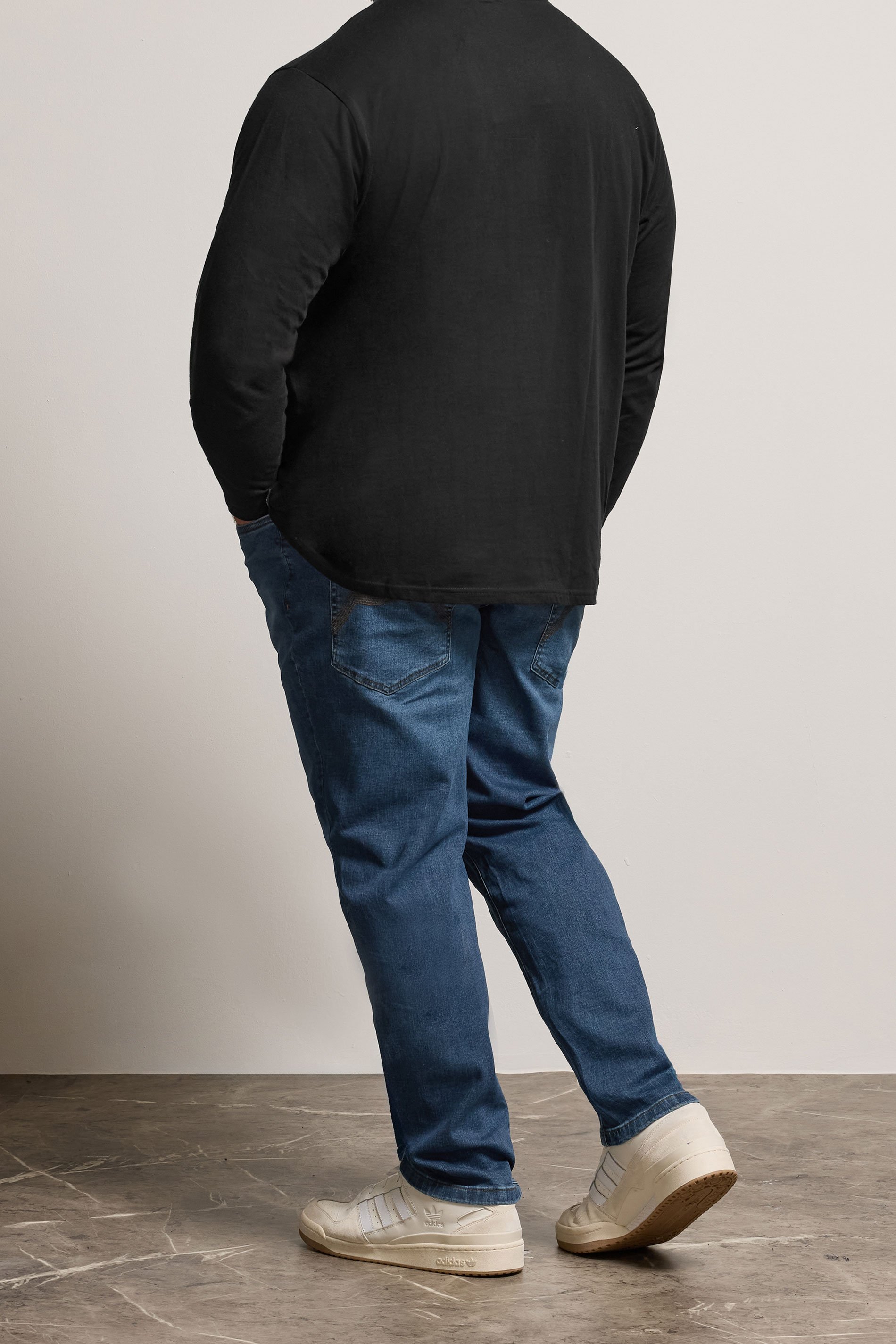 BadRhino Big & Tall Blue Mid Rinse Stretch Jeans | BadRhino 3