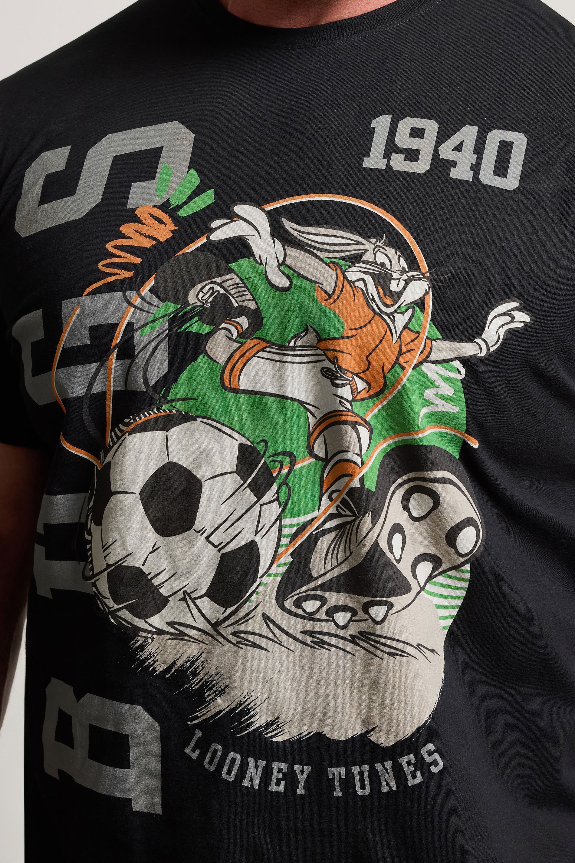 BadRhino Big & Tall Black Bugs Bunny Graphic T-Shirt | BadRhino 4