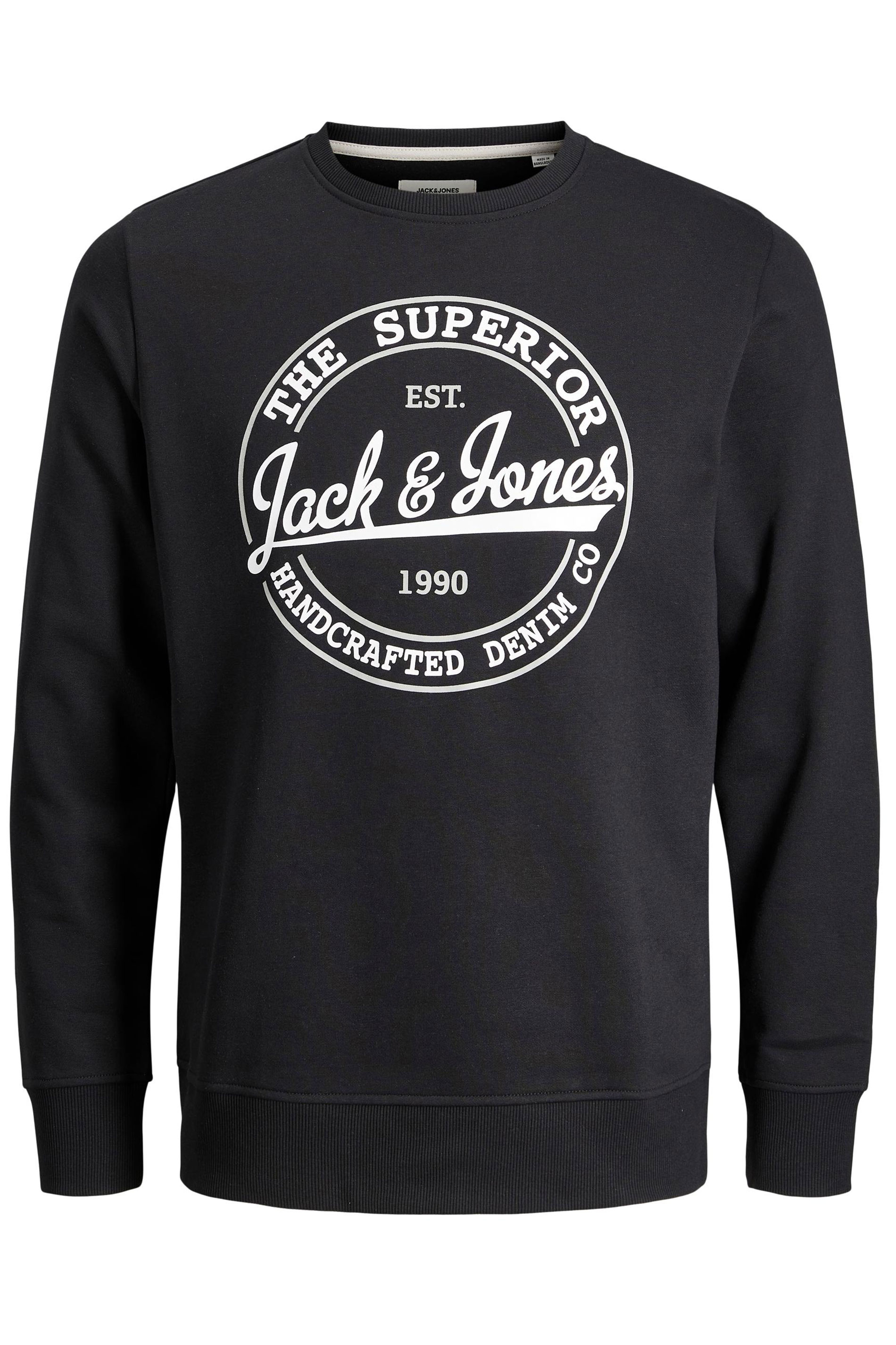 JACK & JONES Black Brat Sweatshirt | BadRhino 2