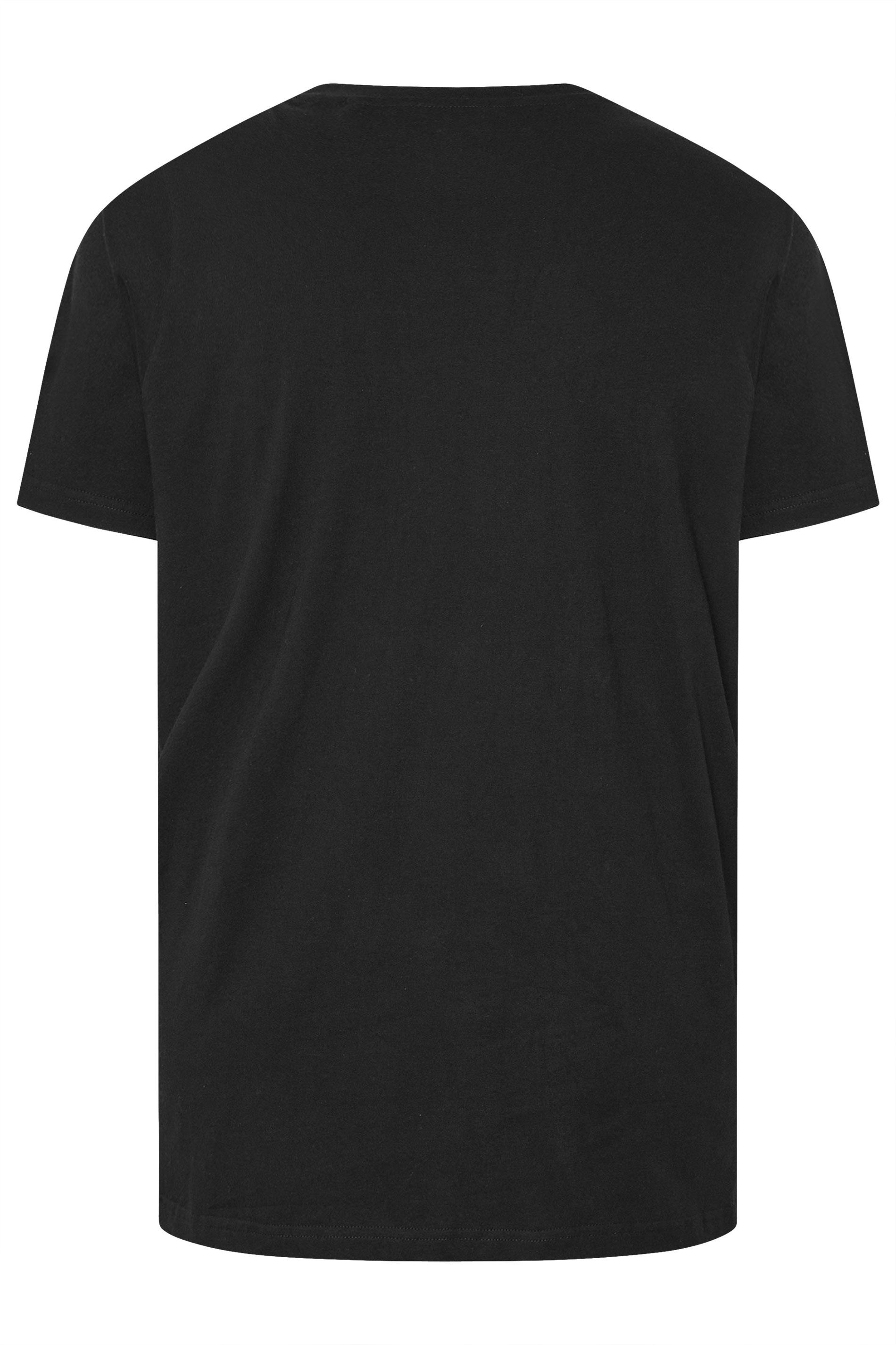 BadRhino Big & Tall Black Printed Oasis T-Shirt | BadRhino 7